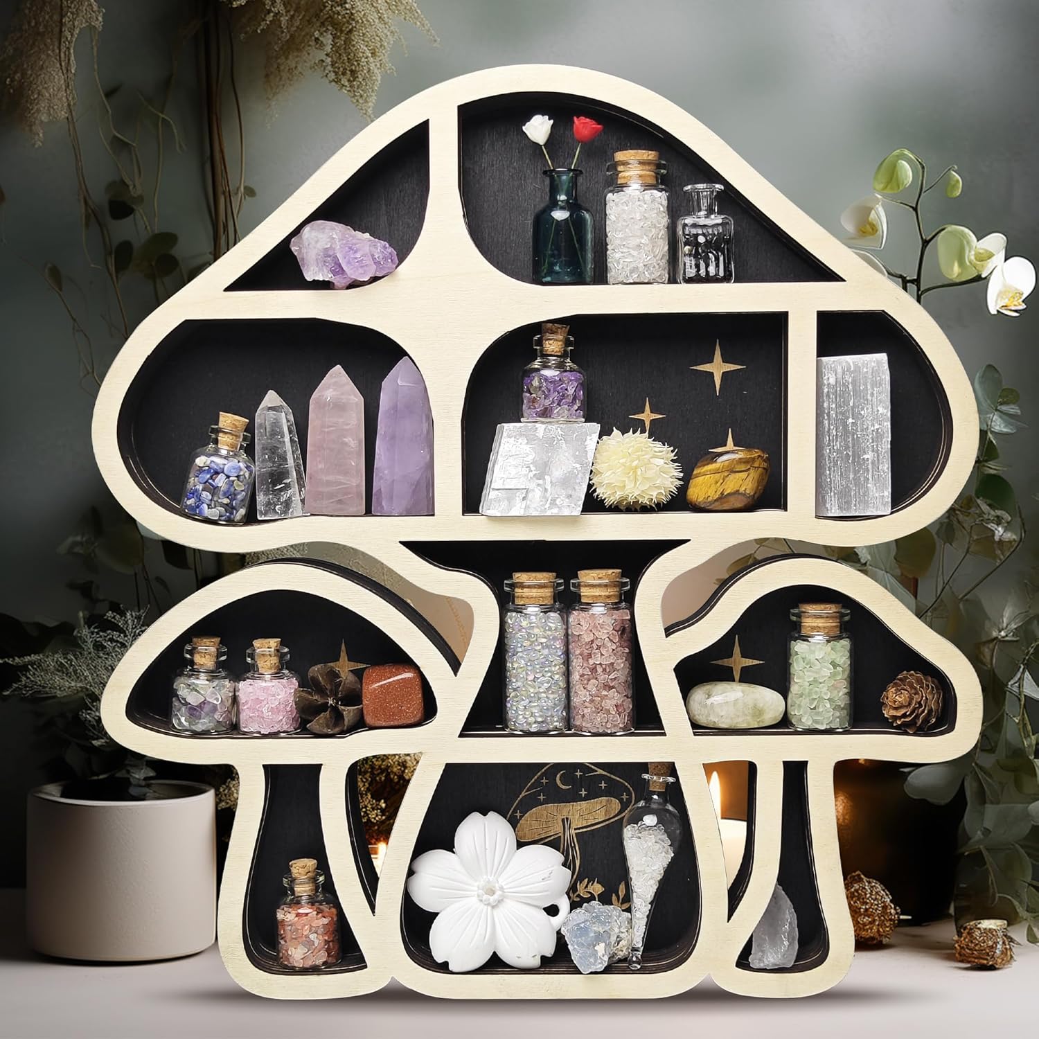 Mushroom Decor Floating Shelves / 3 Mushrooms