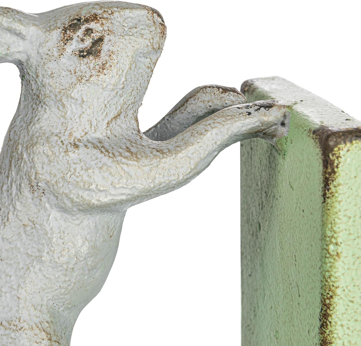 Decorative 2-Tone Cast Metal Rabbit Bookends / Green / Set of 2