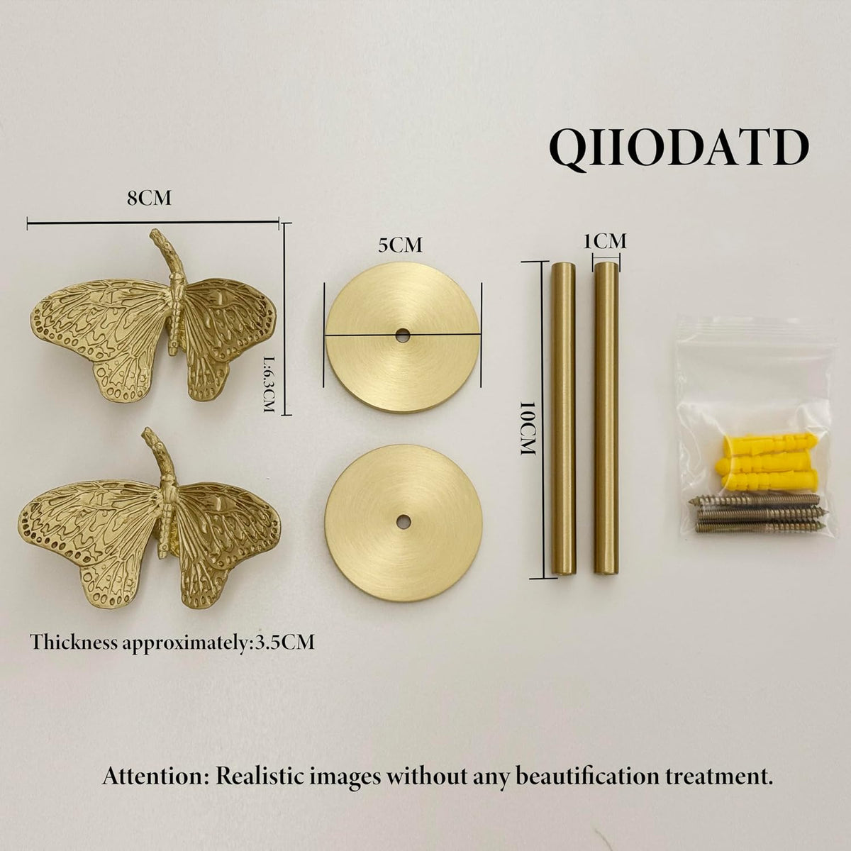 Brass Curtain Holdbacks (2 Pack) Gold Curtain Tieback Curtain Holders Backs Wall Hooks Pull Backs for Wall Mounted Home