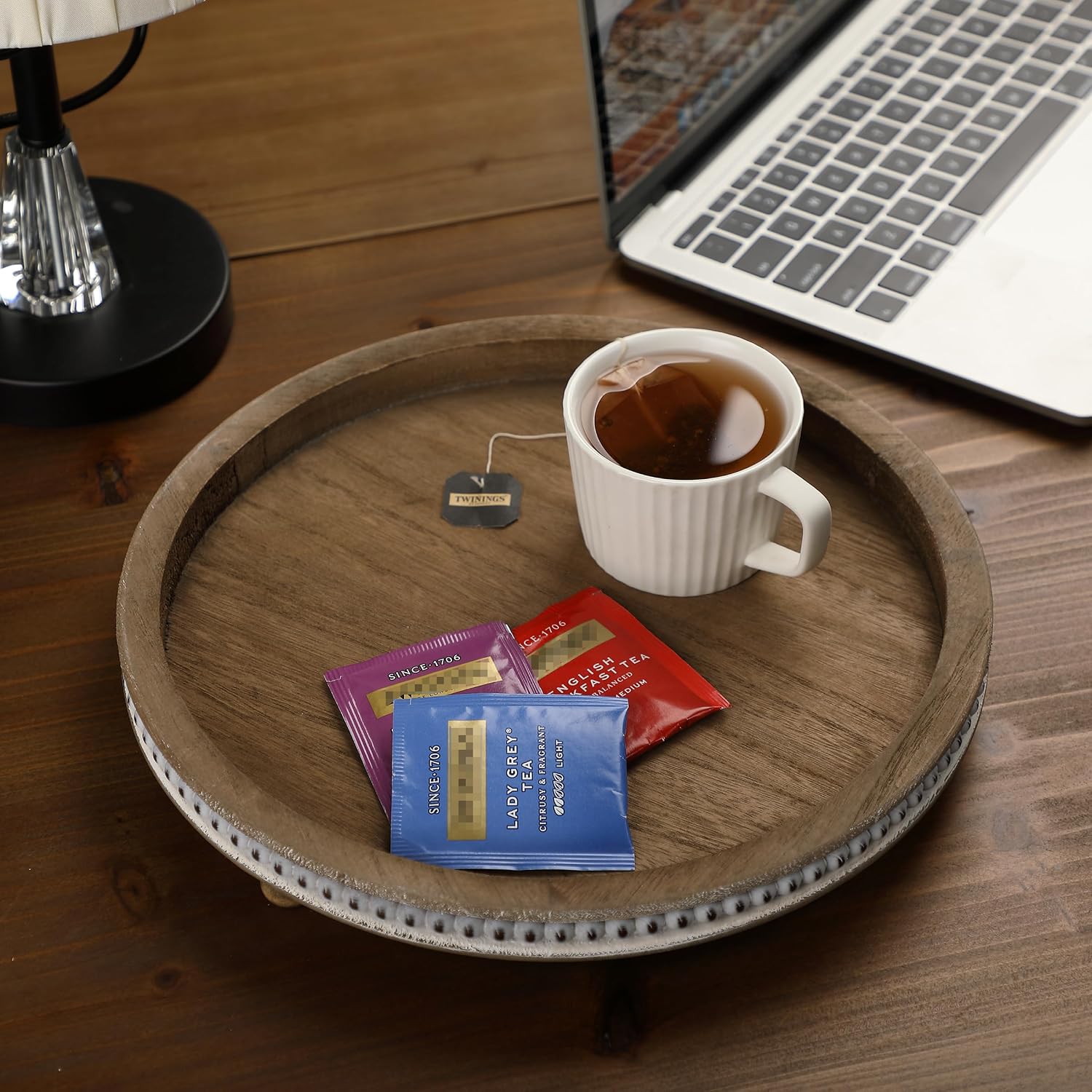 Wooden Round Tray / Warm Brown