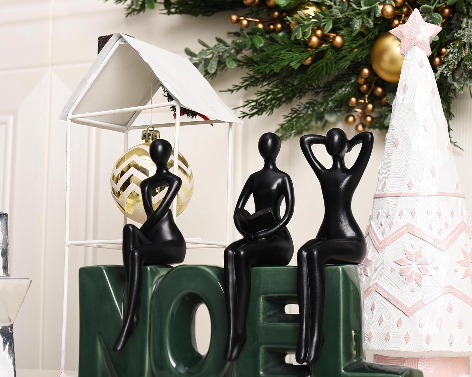 Minimalist Modern Home Decor Collectable Figurines Office Desk Unique / Black