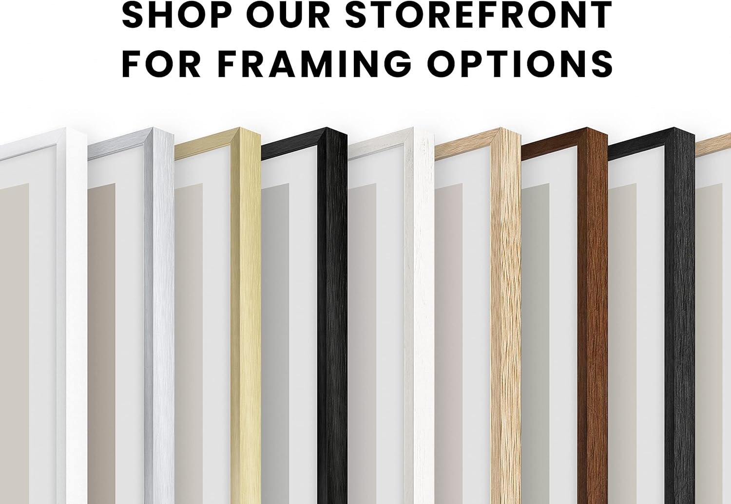 HAUS AND HUES Standalone Walnut Oak Frame Set of 3-18x24