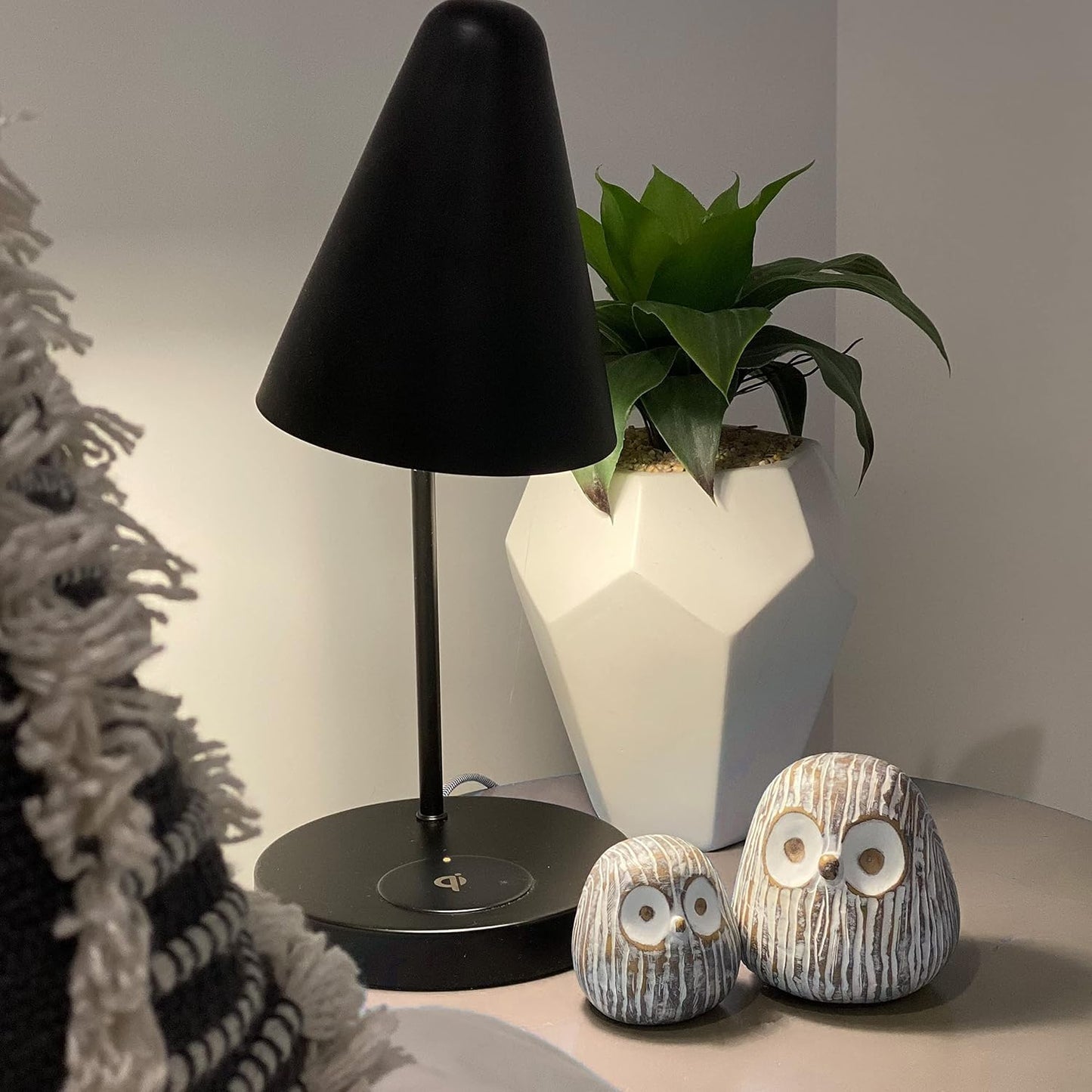 Chubby Night Owl Decor Statue Sculpture / Rustic Brown / Set of 2