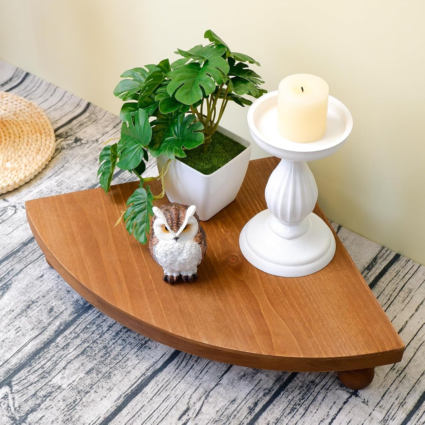 Rustic Pedestal Stand / Wooden