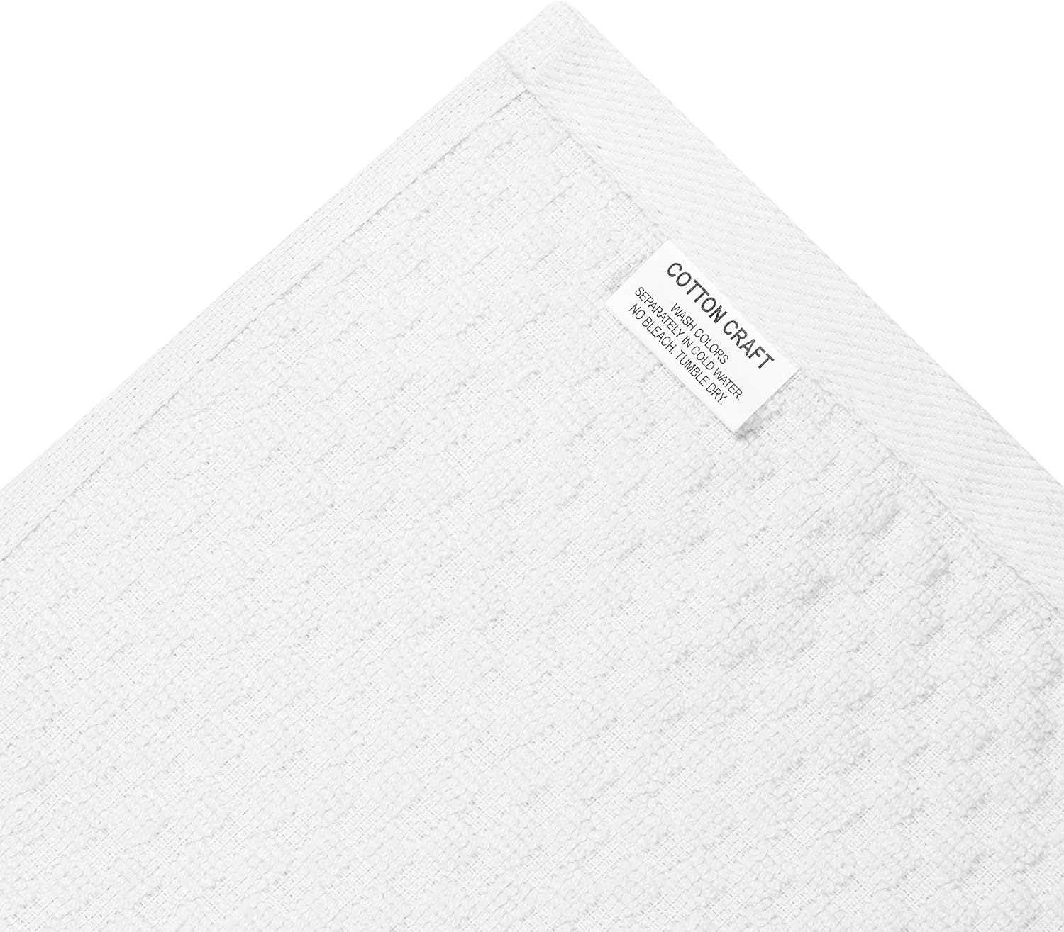 COTTON CRAFT Amazing Kitchen Towel - 12 Pack 100% Cotton Waffle Terry Towel | White - 16x28 inch Euro Café Waffle Weave