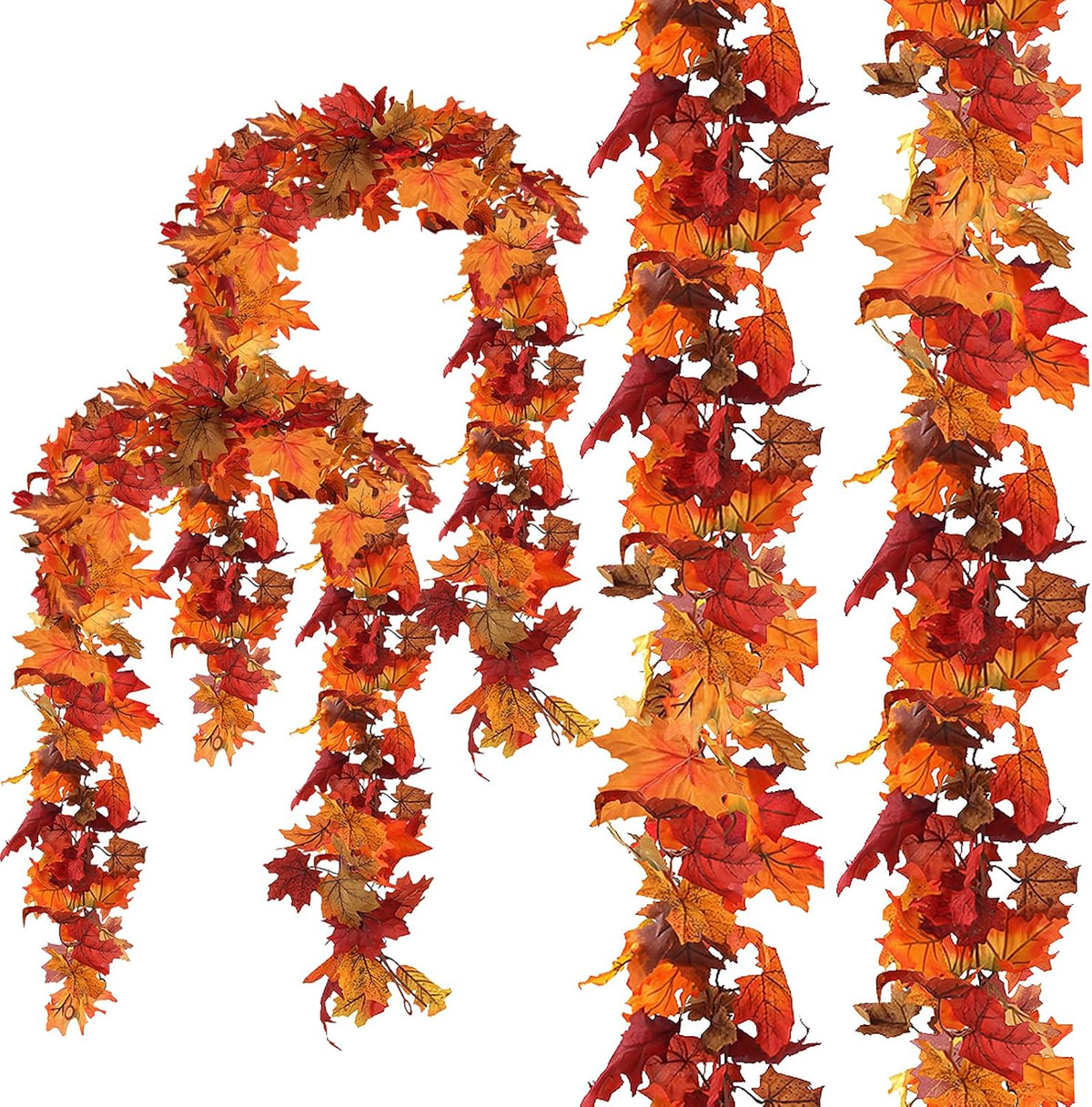 400Pc Artificial Fall Leave Silk Maple Leaf for Thanksgiving Decor