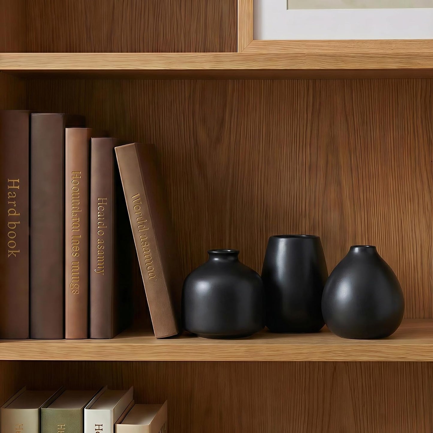 Small Ceramic Vase / Black - 11-piece Set / Set of 11