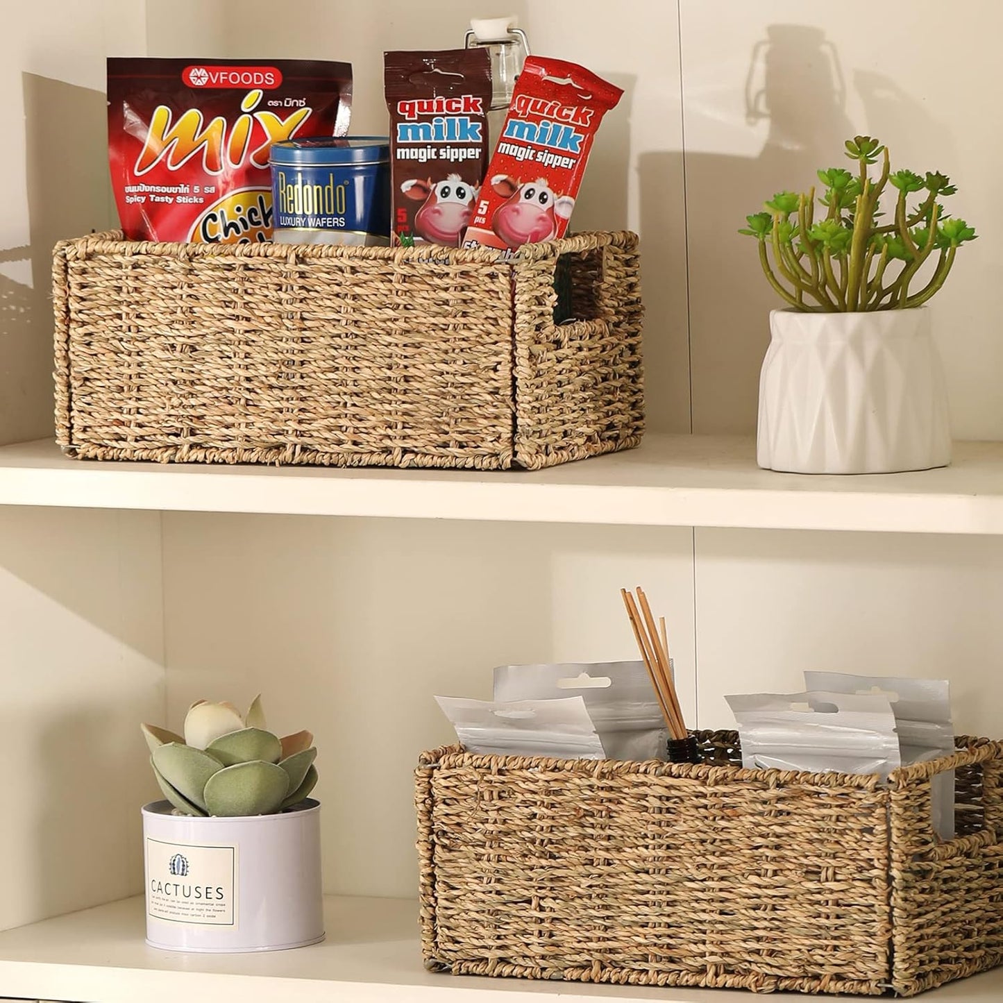Wicker Storage Basket / Natural / Set of 2