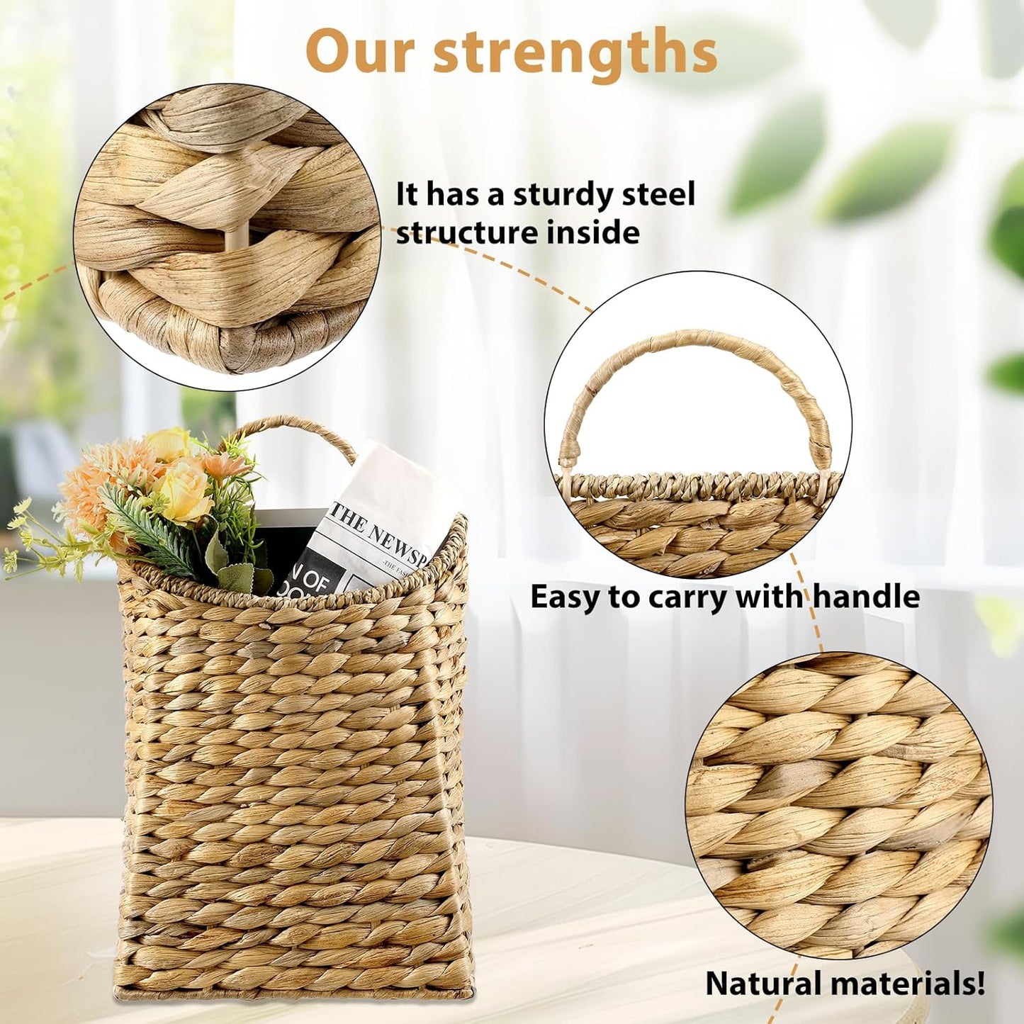 Woven Hanging Basket Set / Set of 2