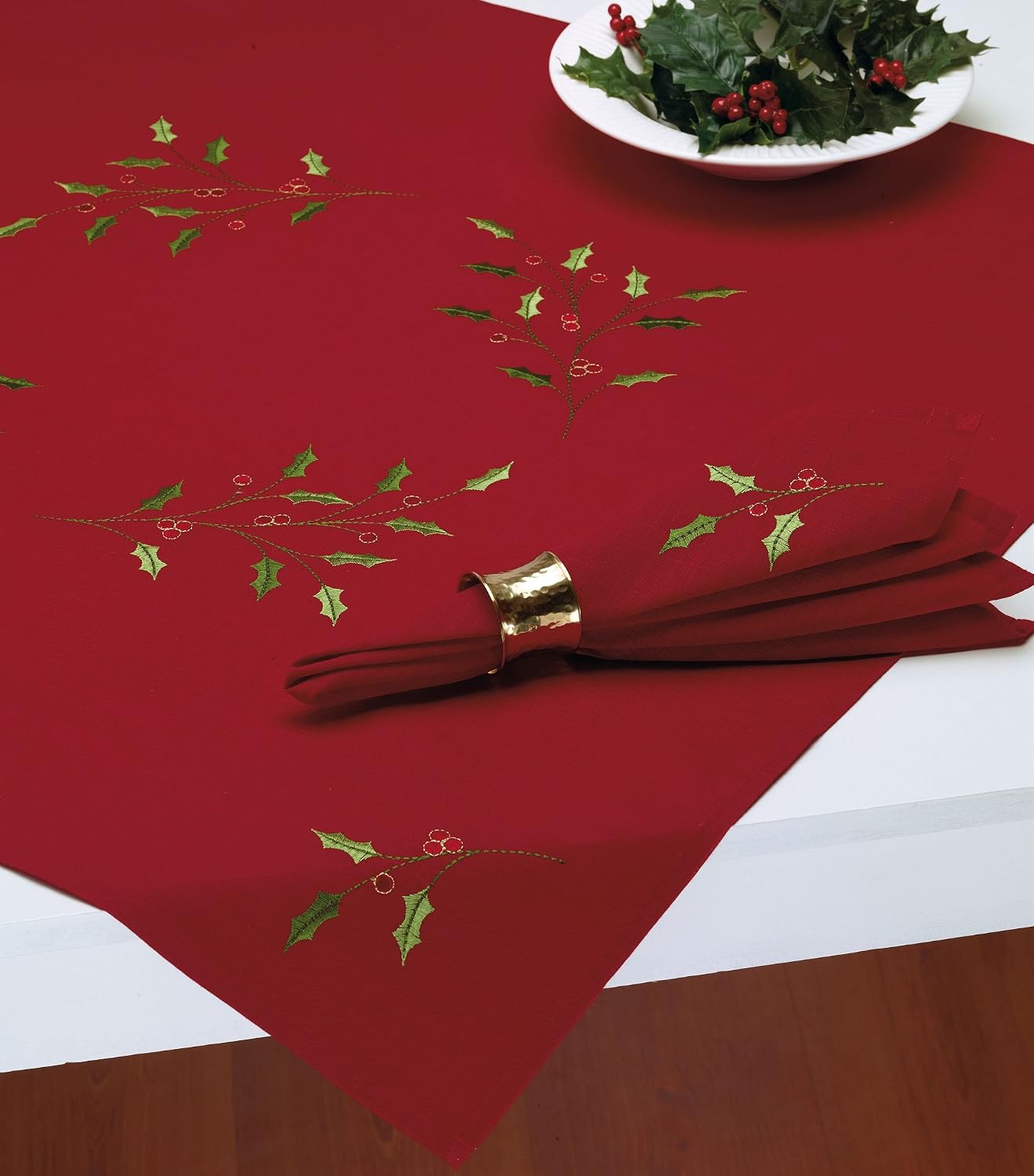 DII Decorative Buffet Basics Napkin Ring Set, Hammered Gold, 12 Count