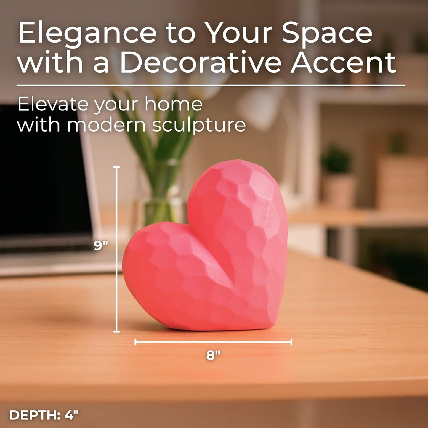 Heart Tabletop Display / Centerpiece Accent Sculpture