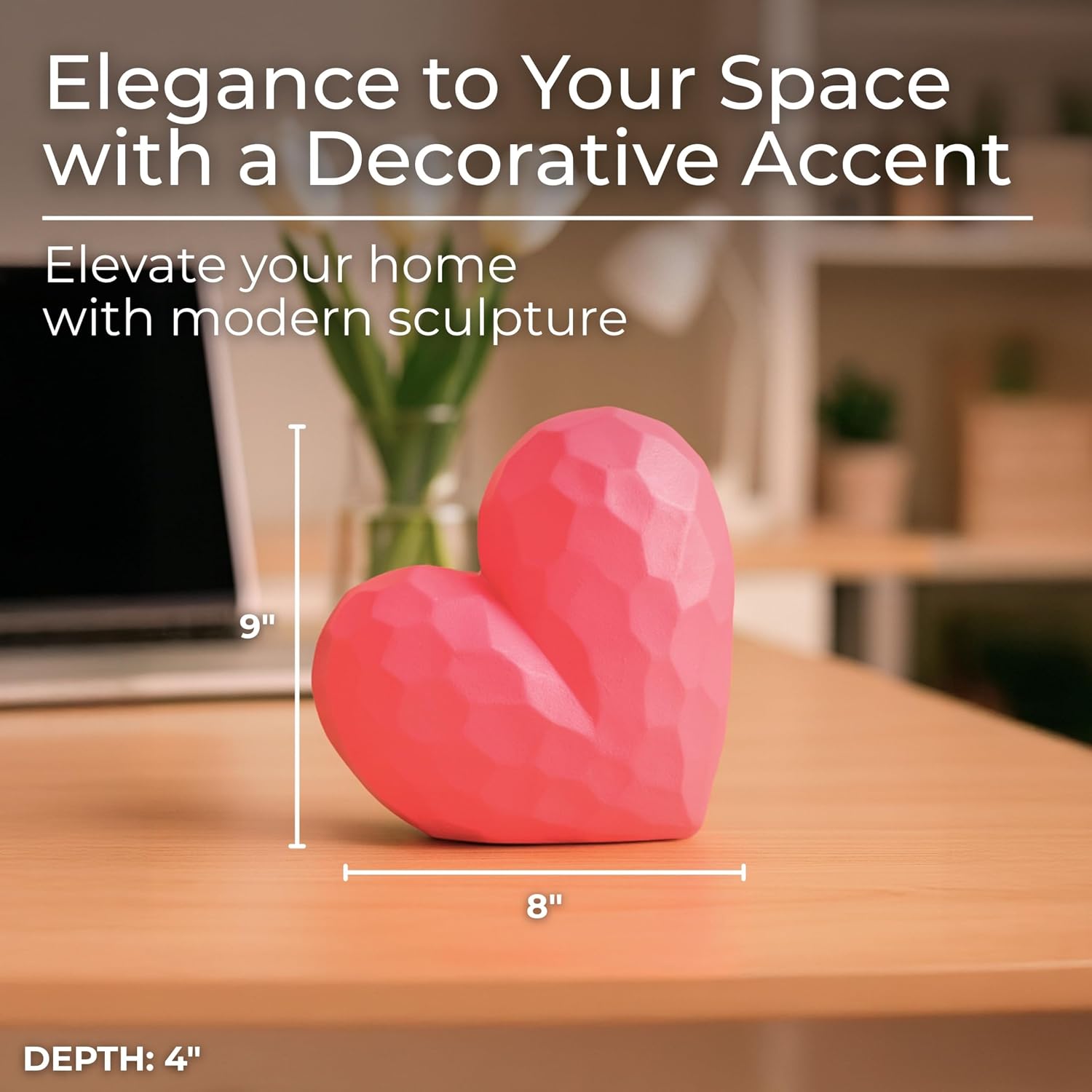 Heart Tabletop Display / Centerpiece Accent Sculpture