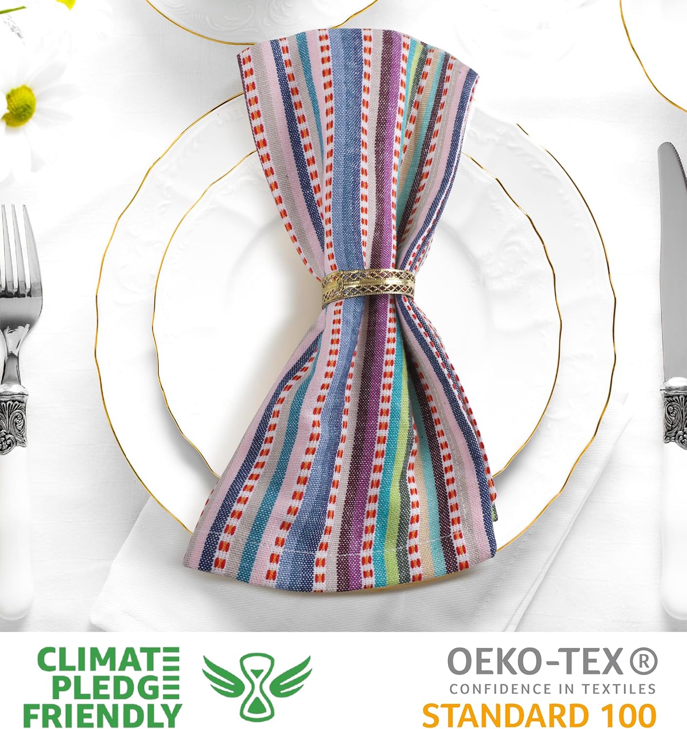 Urban Villa Cloth Napkins 100% Cotton Highly Absorbent Washable Durable Reusable Premium Dinner Napkins Ideal for Gifts