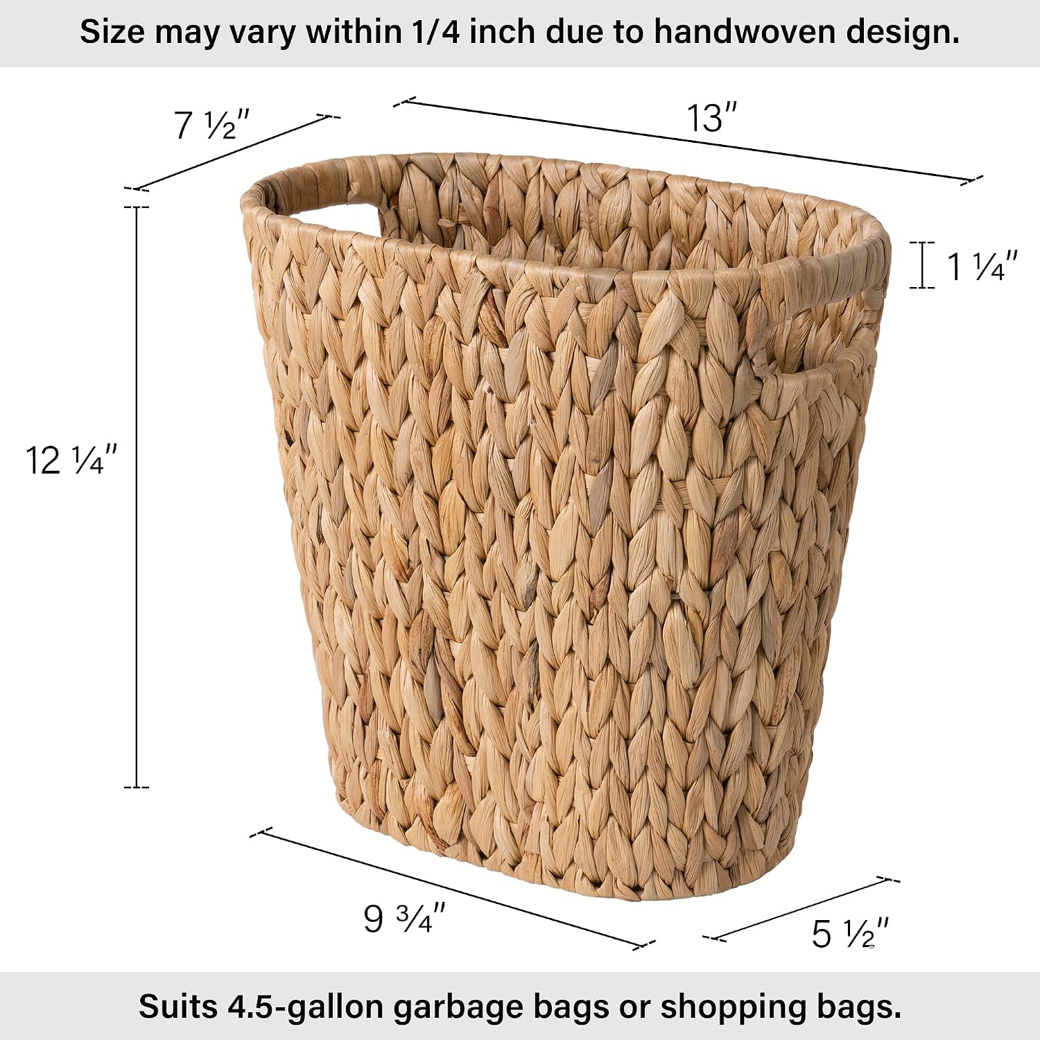 Wicker Waste Basket / Natural