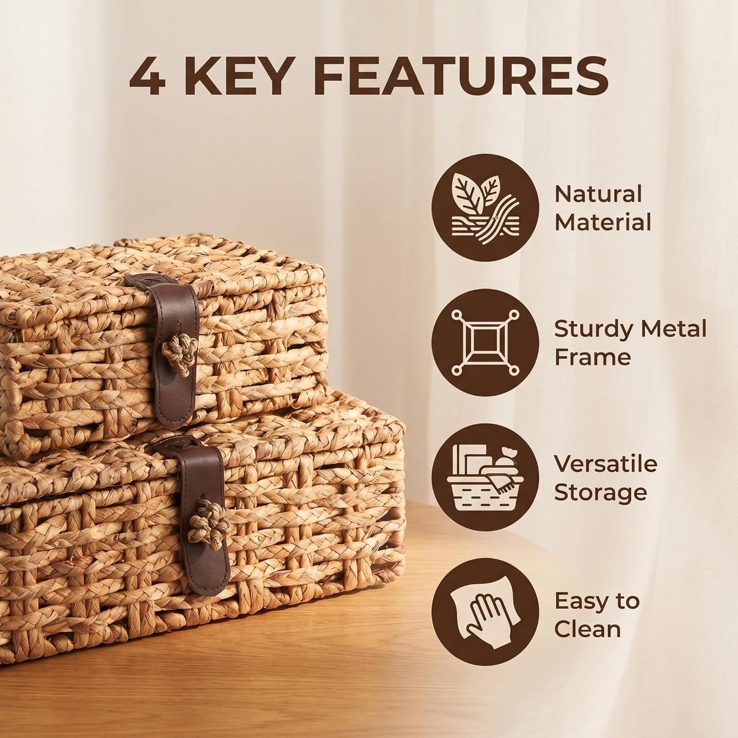 Wicker Storage Basket / Set of 2