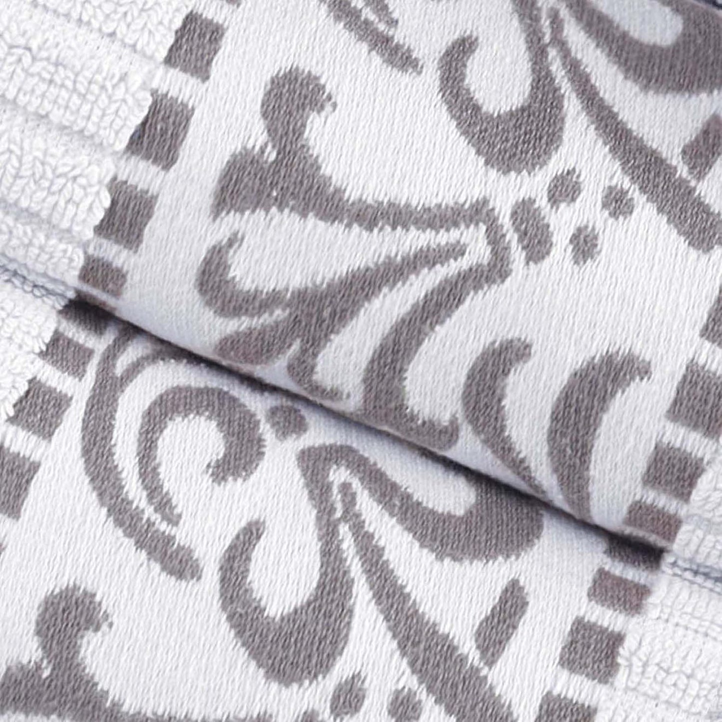 Superior 8-Piece Cotton Towel Set, Decorative Greek Pattern, Home Essentials, Absorbent Towels, Decor for Bathroom
