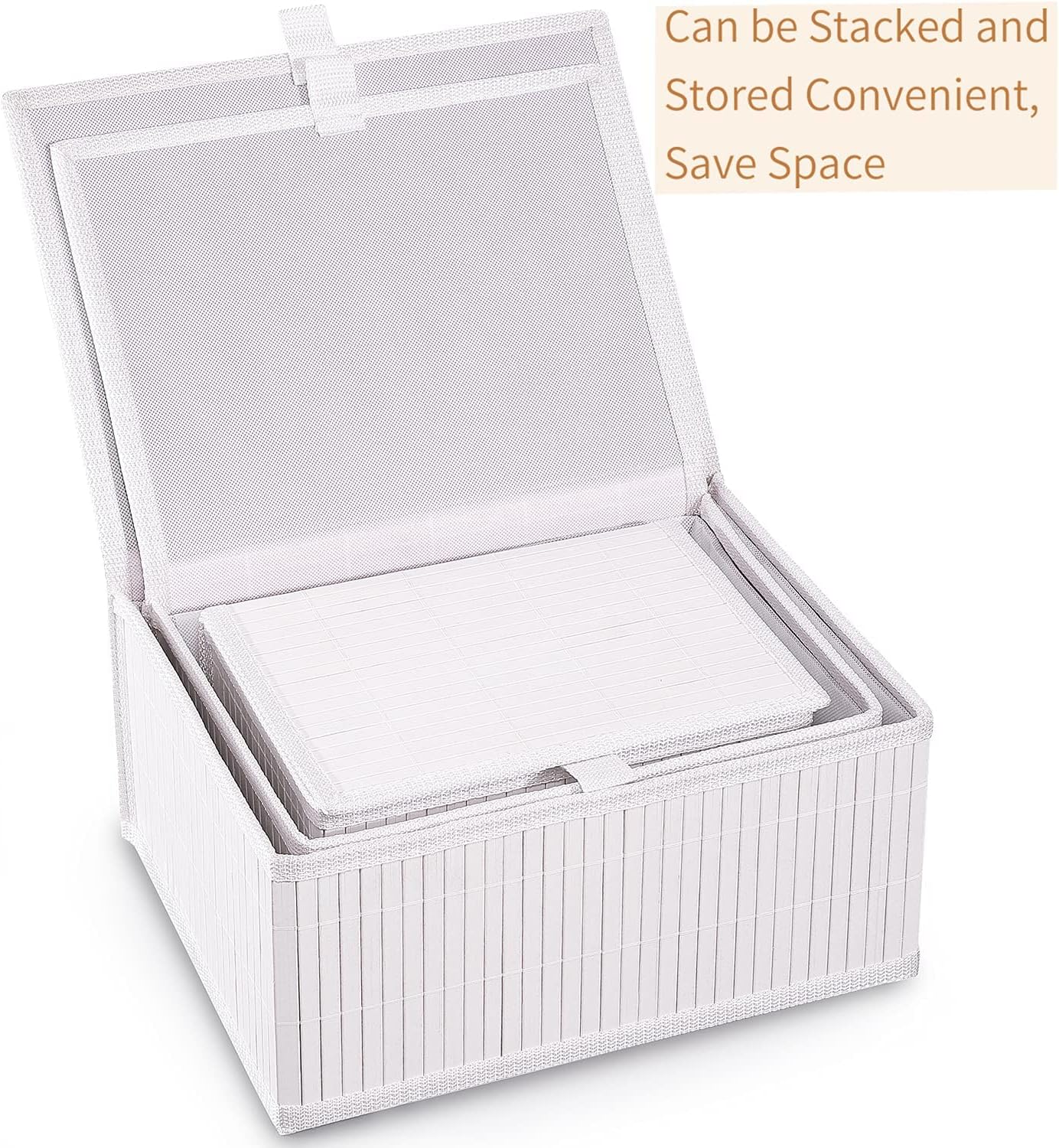 Woven Lined Storage Basket / Pure White / Set of 3