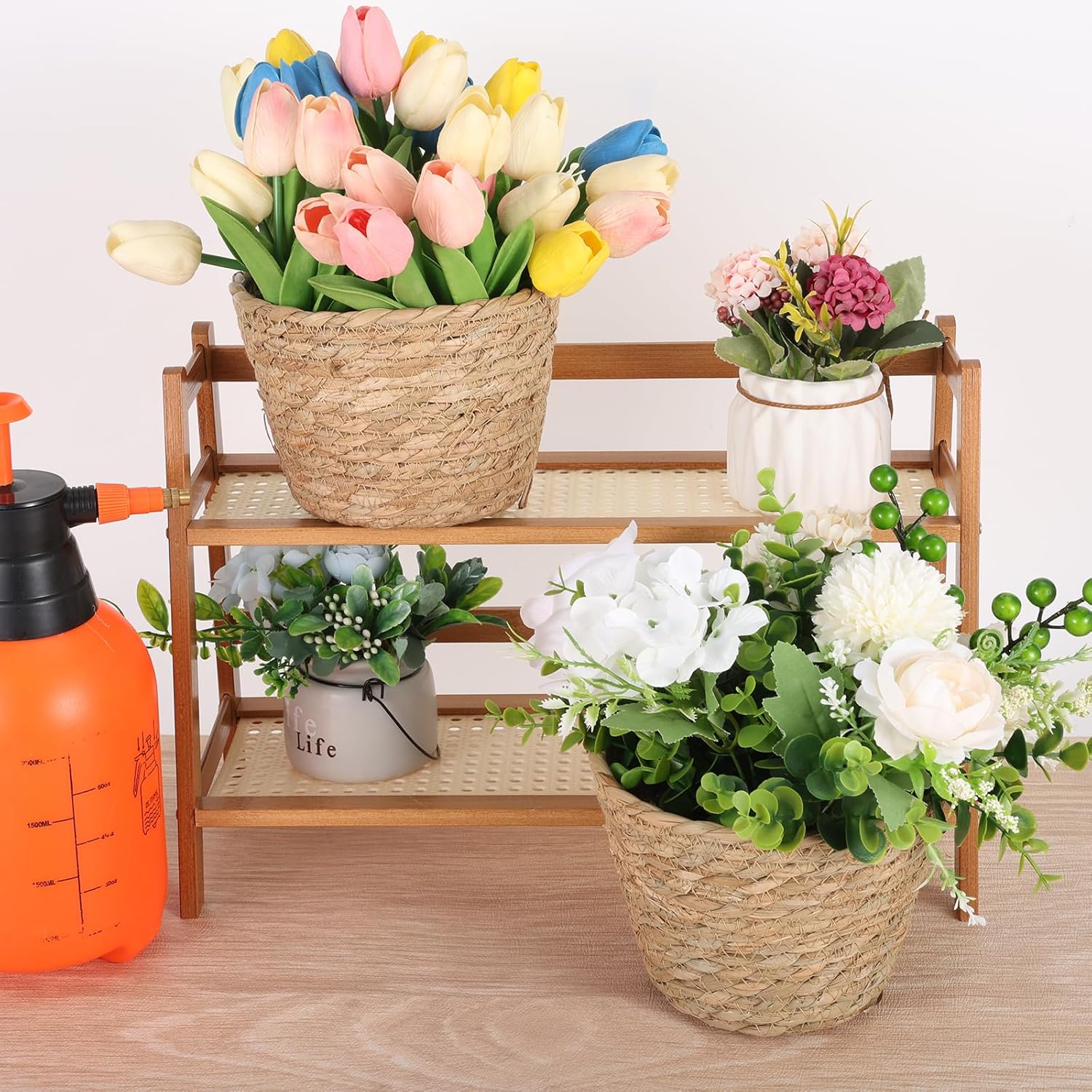 Wicker Flower Pots / Set of 10