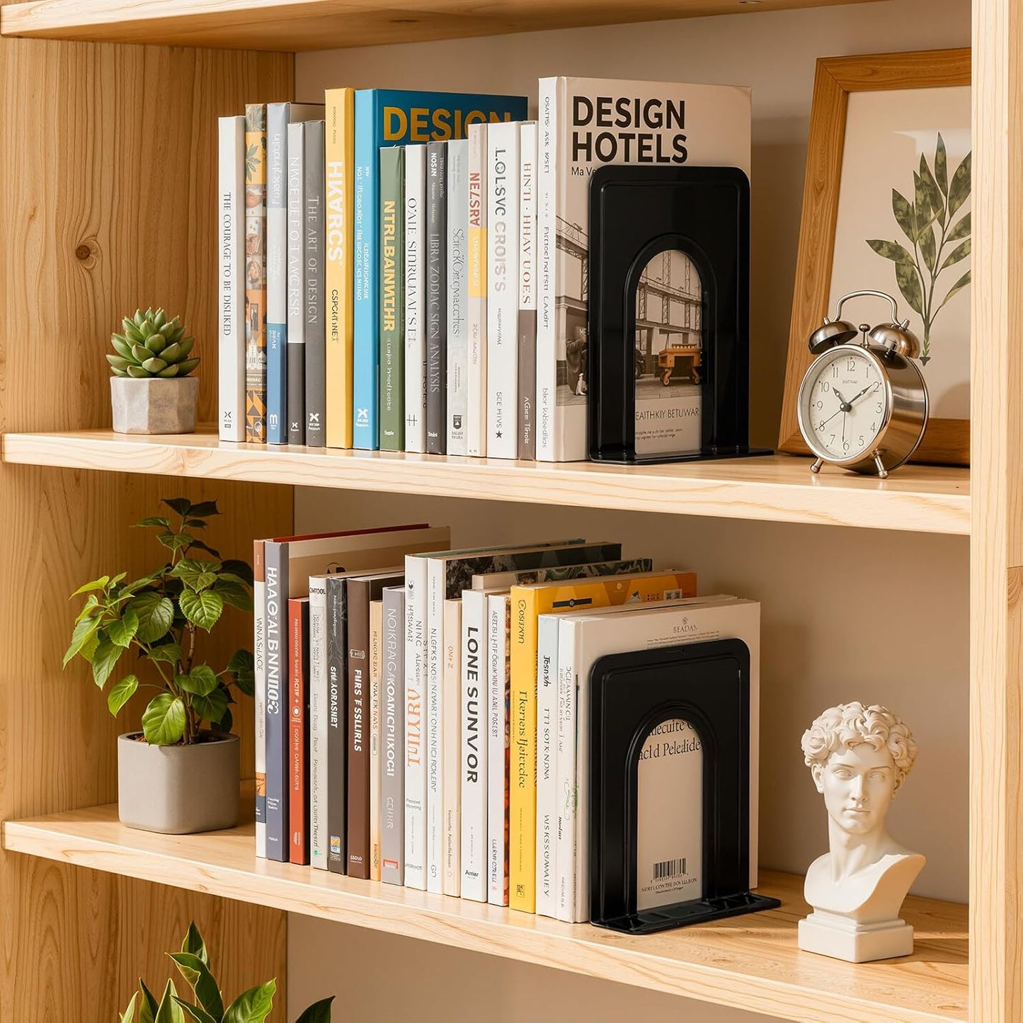 Metal Bookends / Book Ends / Black