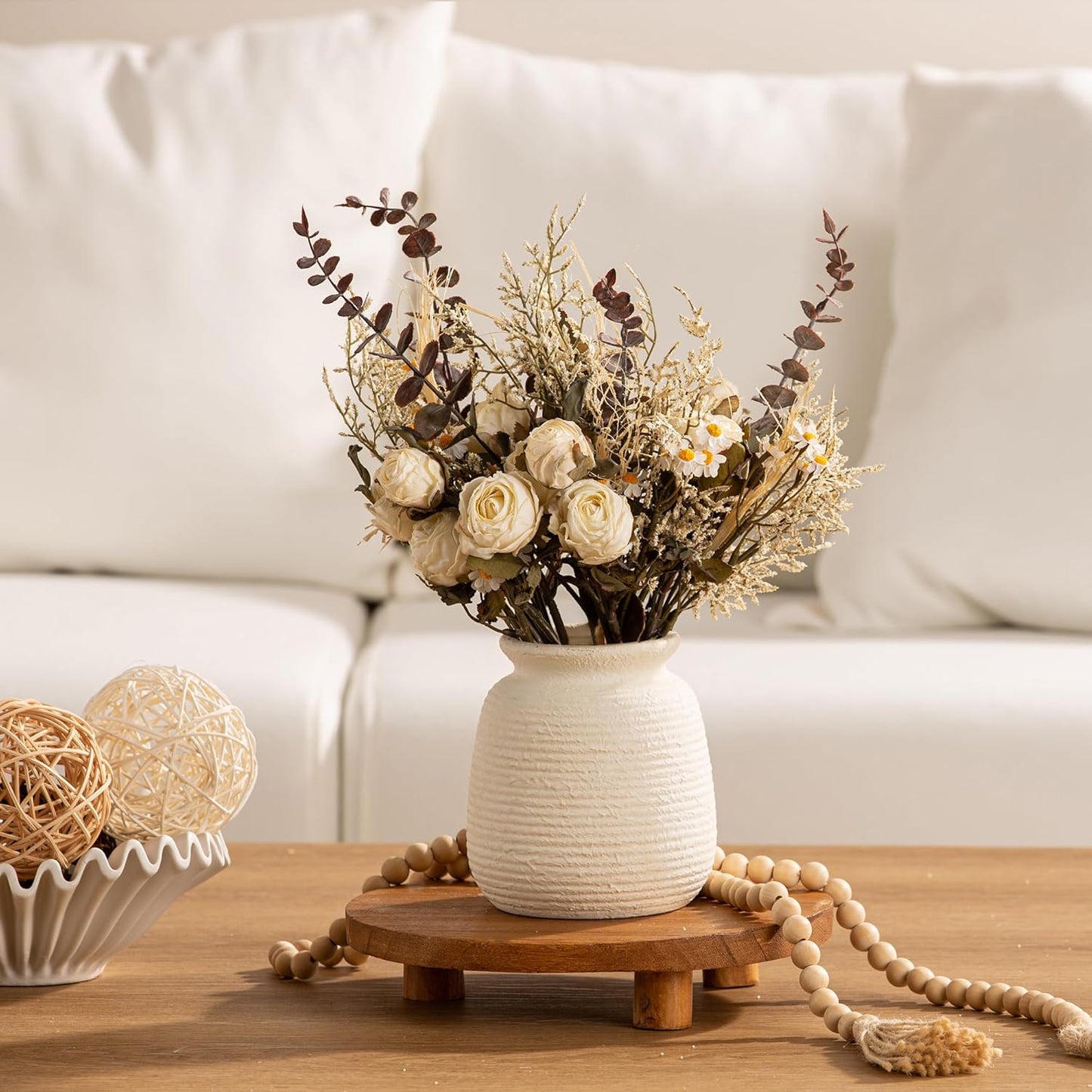 Ceramic Flower Vase / 6" - W