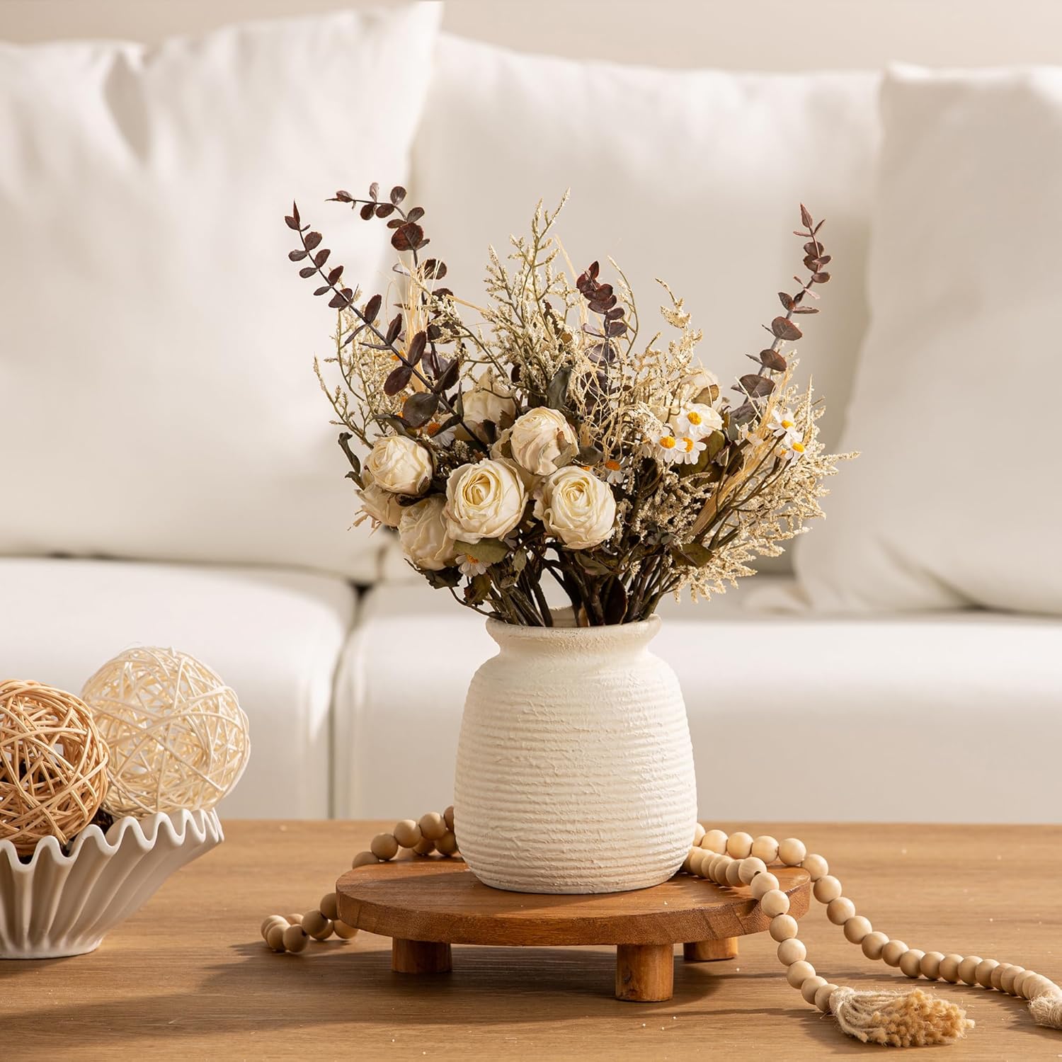 Ceramic Flower Vase / 6" - W