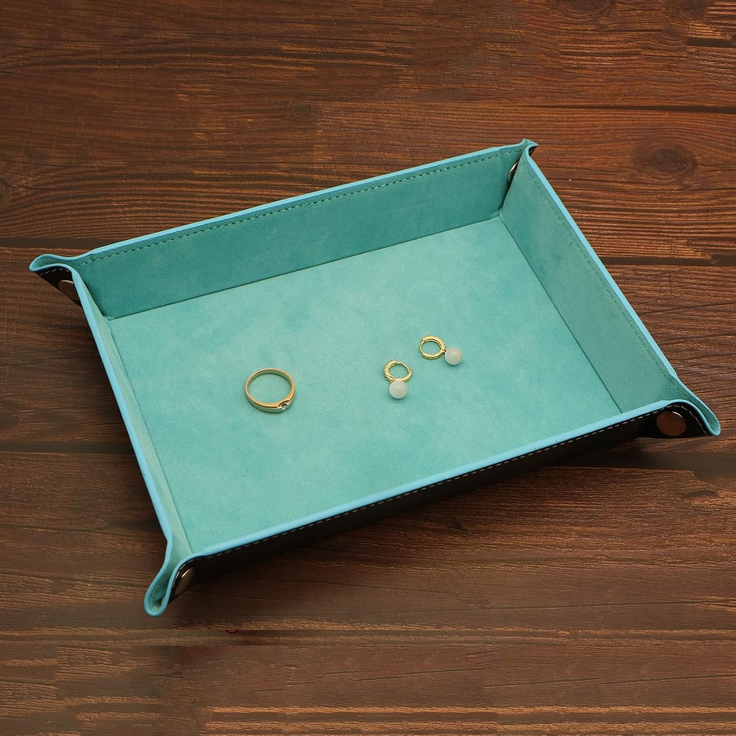 Valet Organizer / Catchall Tray for Jewelry / Light Blue