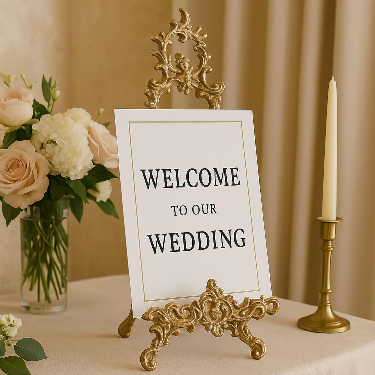 Brass Easel Display Stands for Art Deco, Paintings, Pictures, Decorative Plates, Wedding Signs, Menu Stand, Home Decor