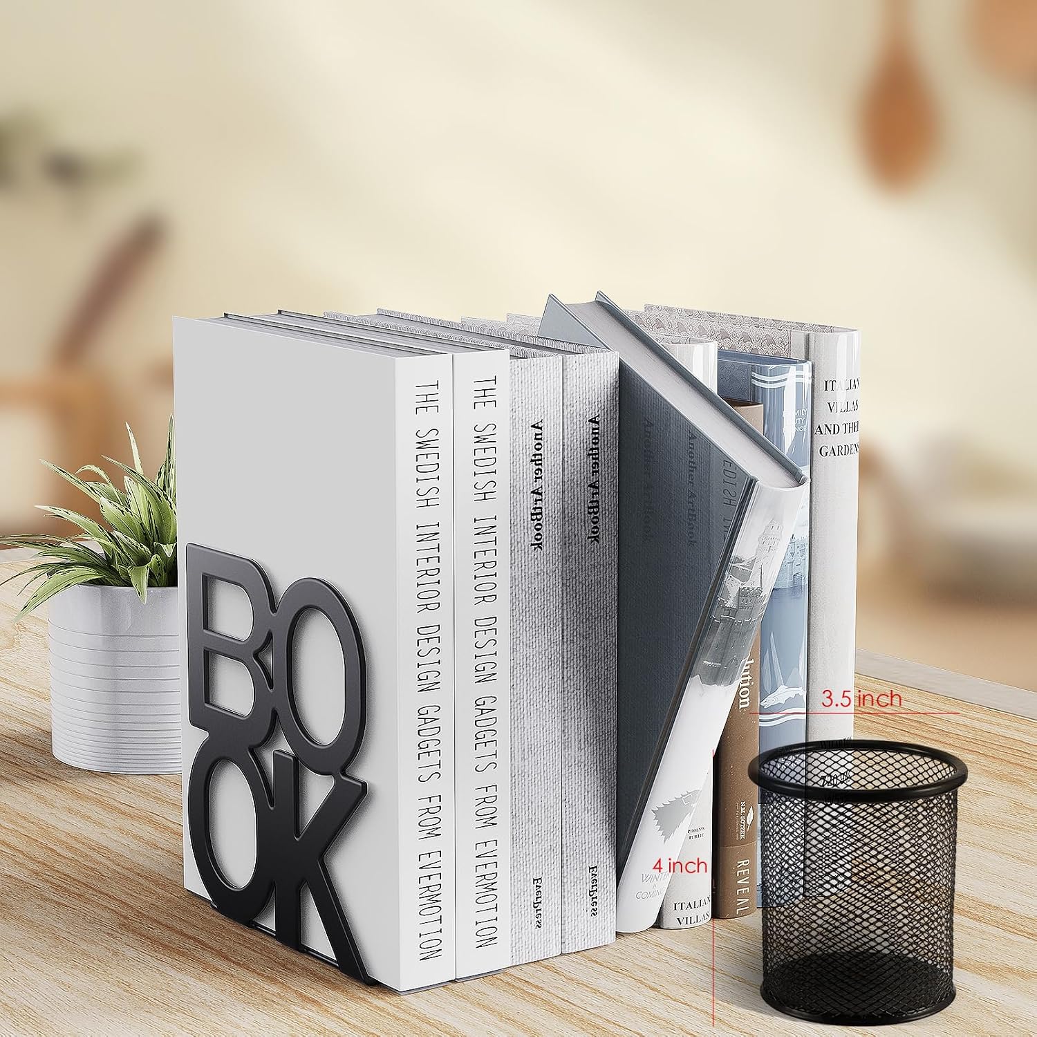 Bookend / Bookends / Black / 4 Pair