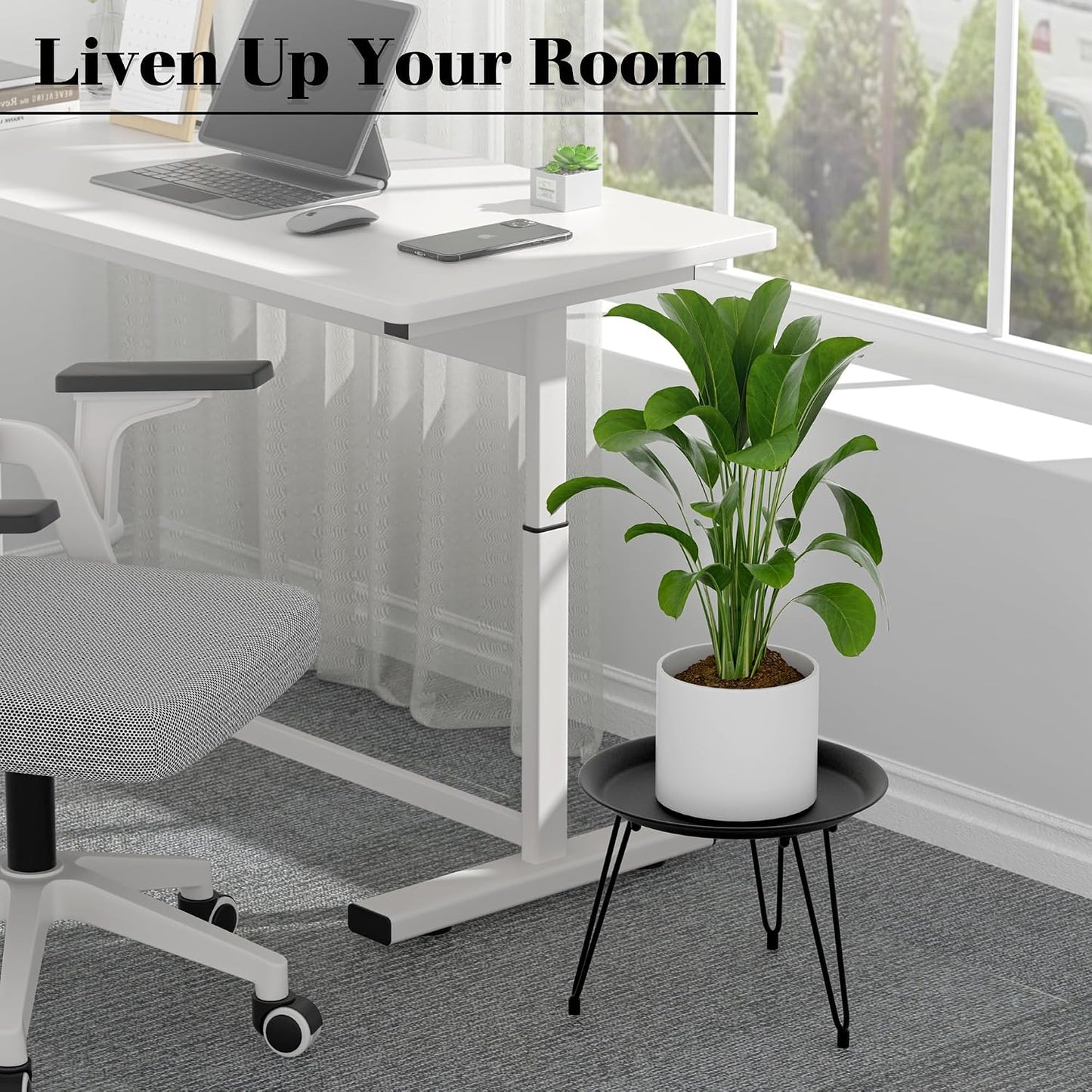 Plant Stand Indoor, Metal Plant Stand Round Plant Table Heavy Duty Plant Stool Flower Pot for Indoor Outdoor Home
