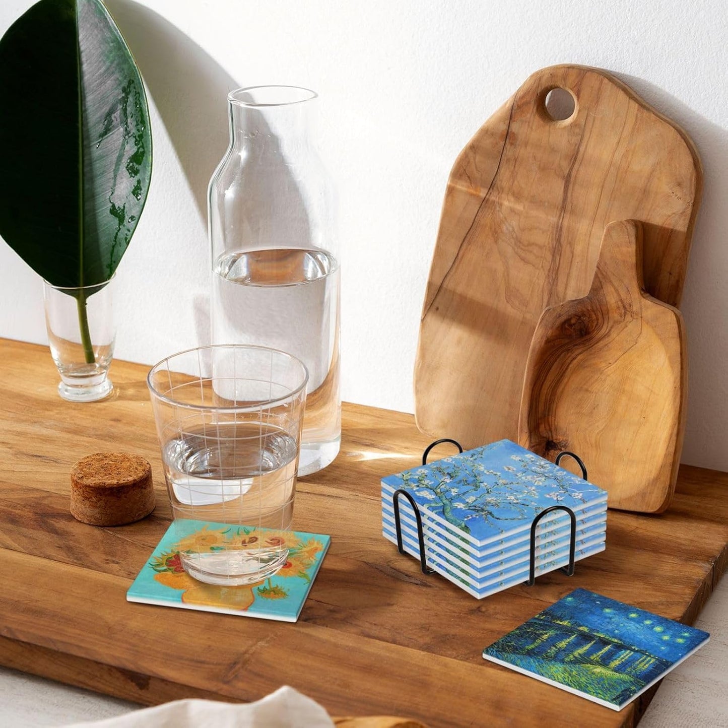 Cork Base and Metal / F07 - Van Gogh / Set of 6