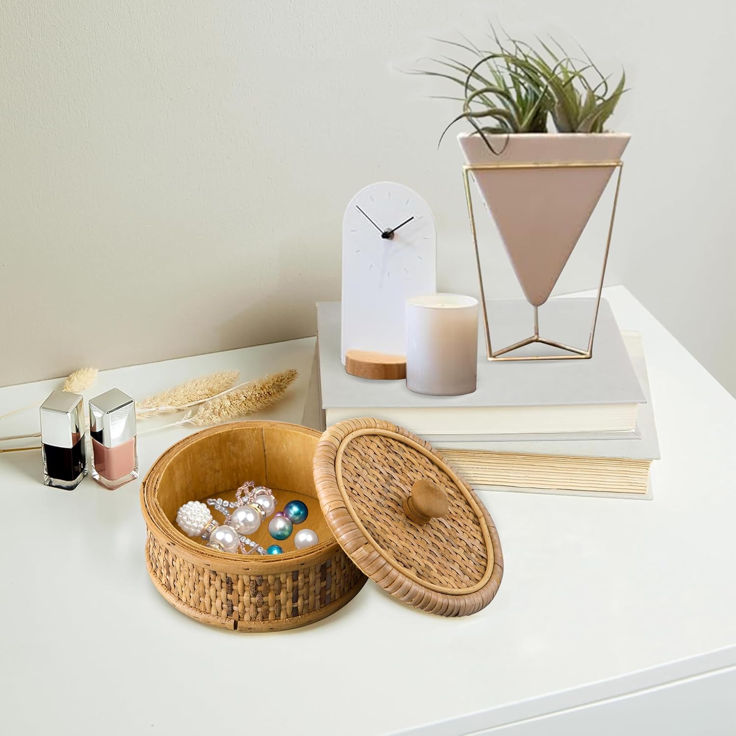 Rattan Storage Basket for Jewelry / Brown