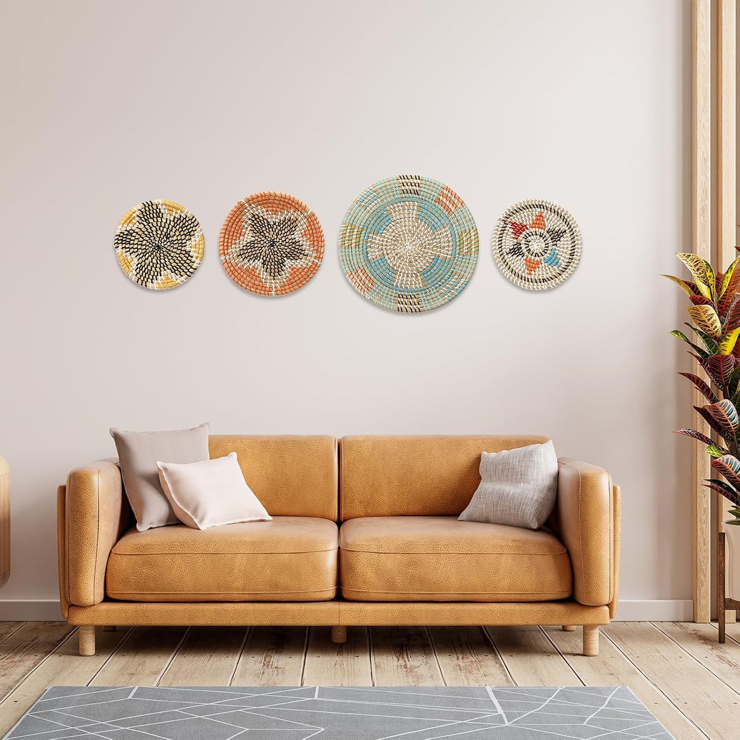 Bohemian Wall Basket Set / Set of 4