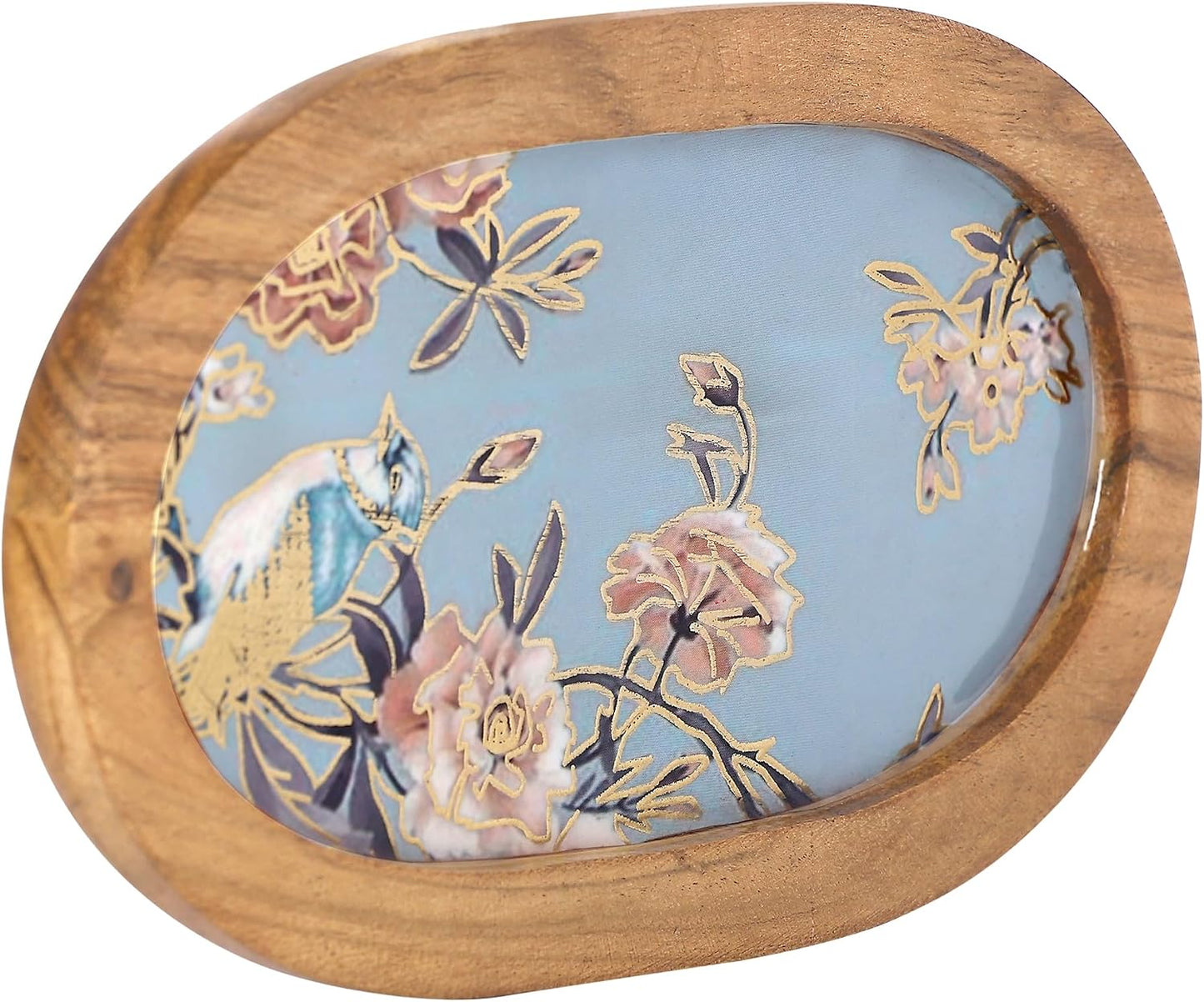 Wooden Small Serving Tray / Blue