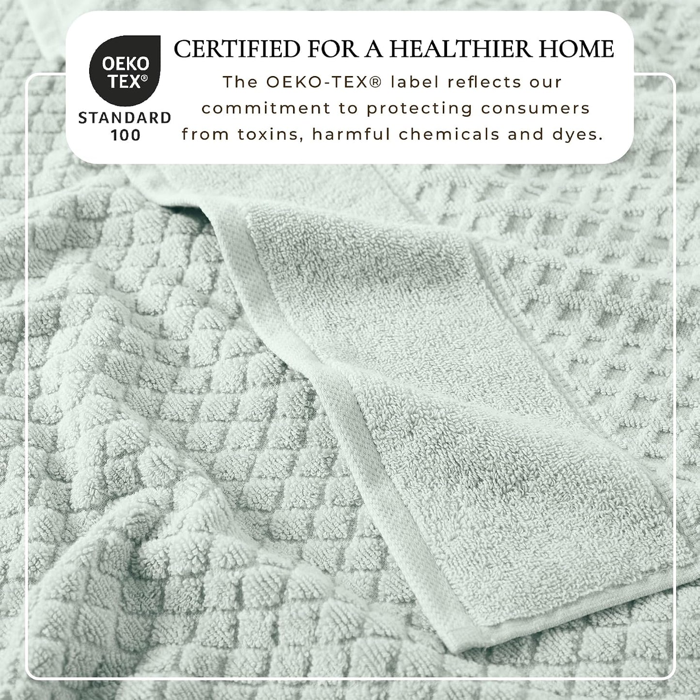 Great Bay Home Hand Towels - 100% Cotton 6 Pack 26x16 Hand Towel Set - Absorbent, Durable, Quick-Dry Towels for