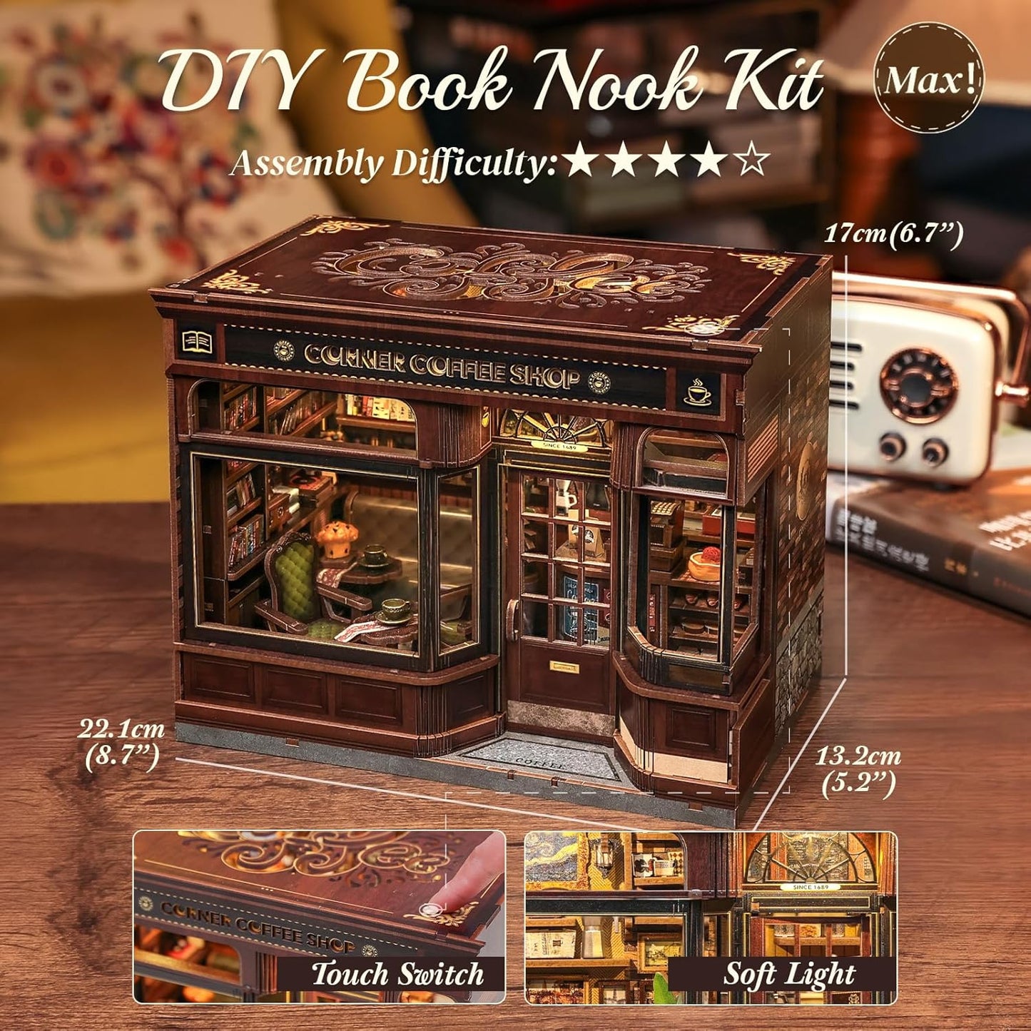 Book Nook Kit / Corner Coffee Shop