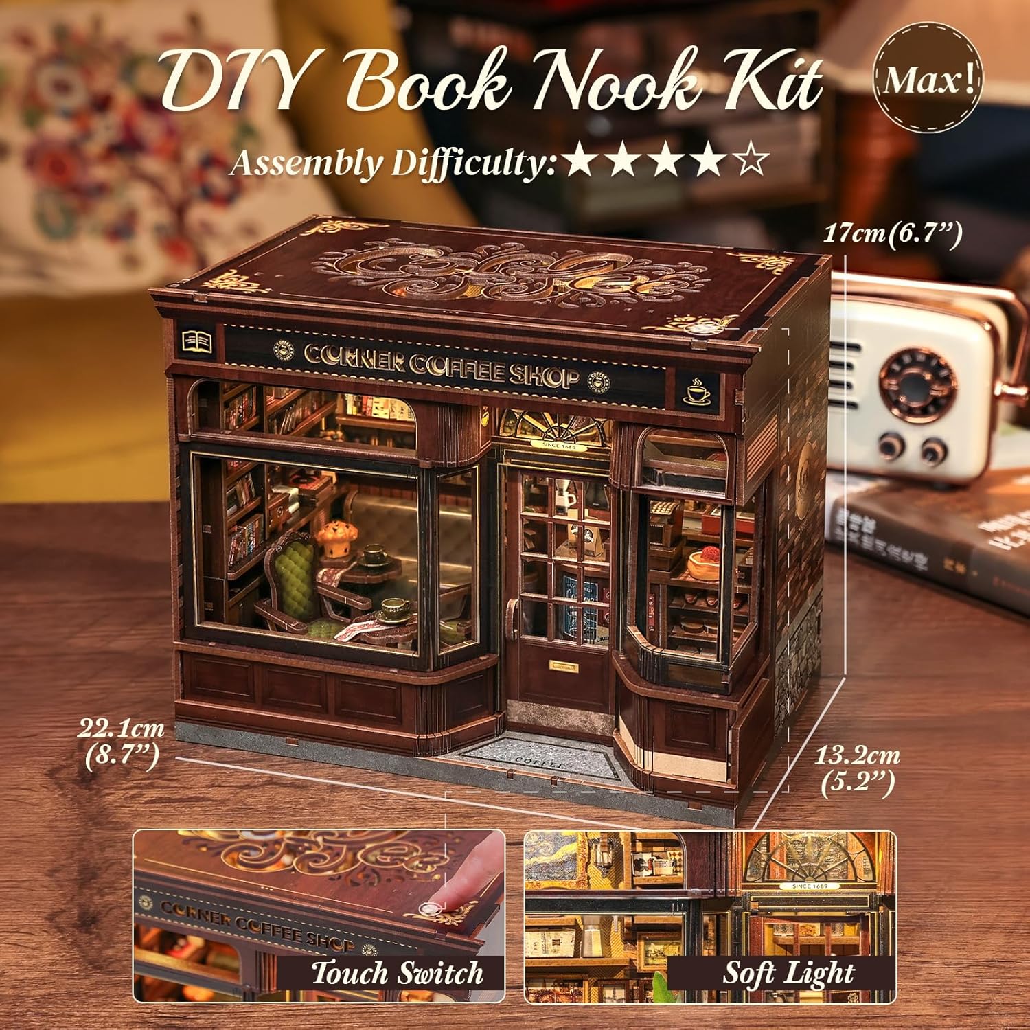 Book Nook Kit / Corner Coffee Shop