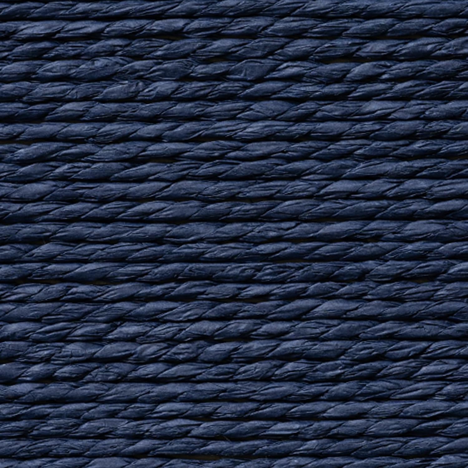Stackable Wicker Baskets / Navy Blue / Set of 4