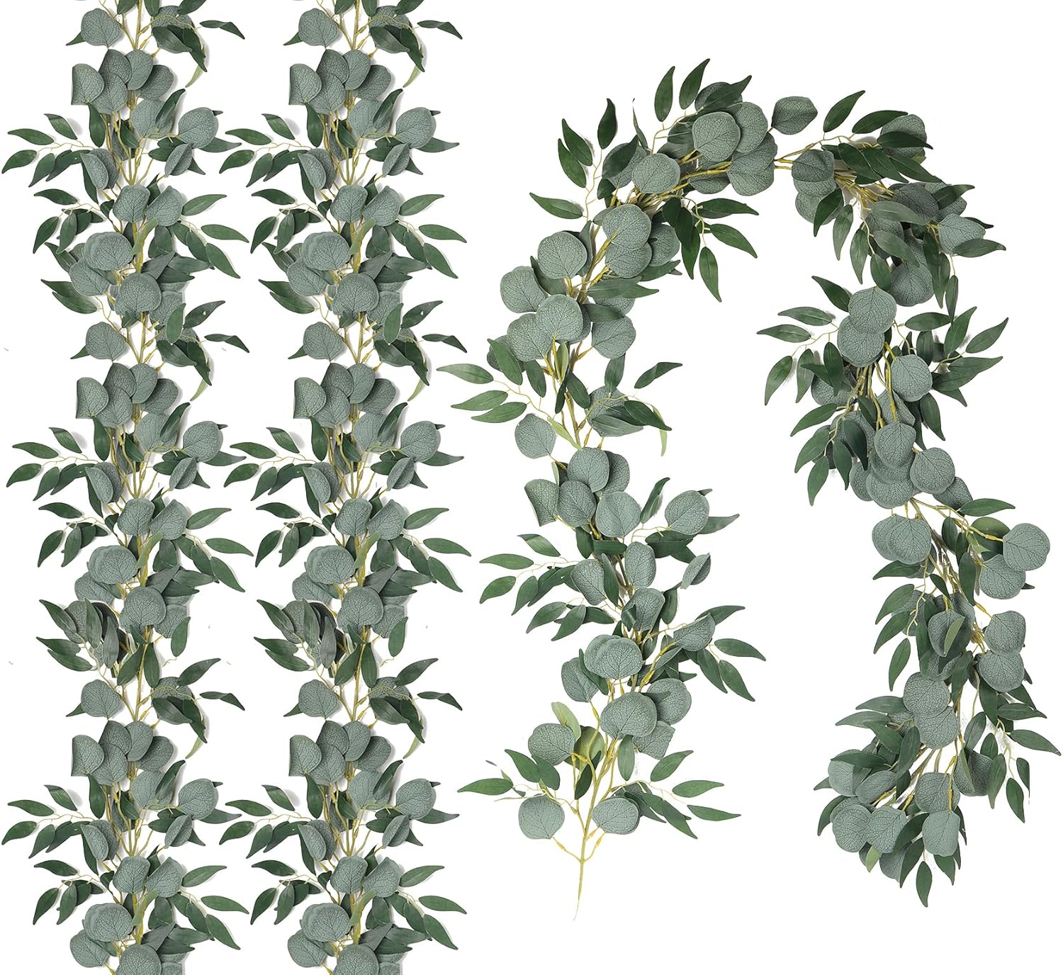 Artificial Eucalyptus Garland / Willow Leaves Eucalyptus Garland / Set of 2