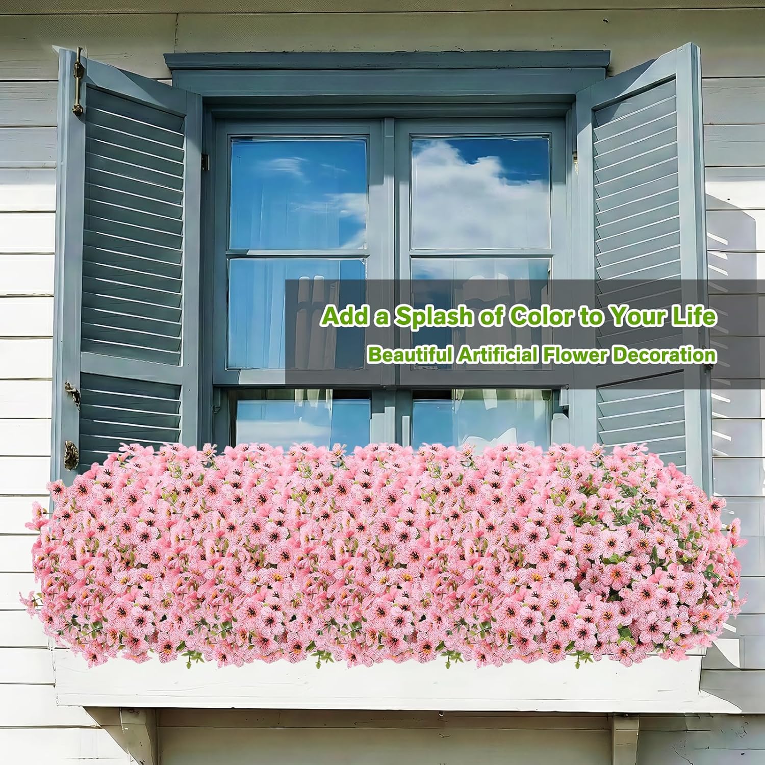 13Bundles Silk Realistic UV Resistant Faux Flowers / Pink / Artificial Flowers / Set of 13