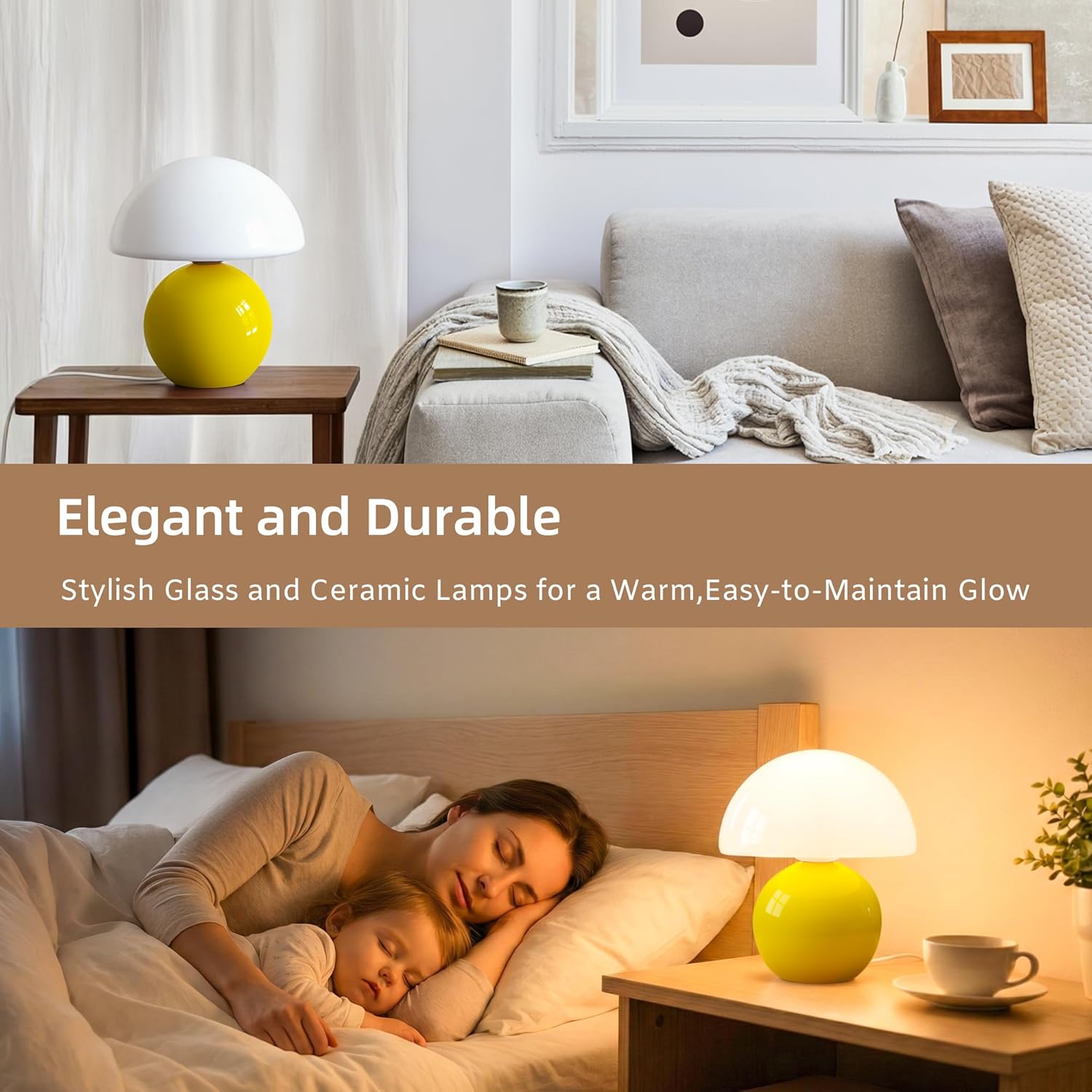 Mushroom Lamp Desk Lamp / Yellow