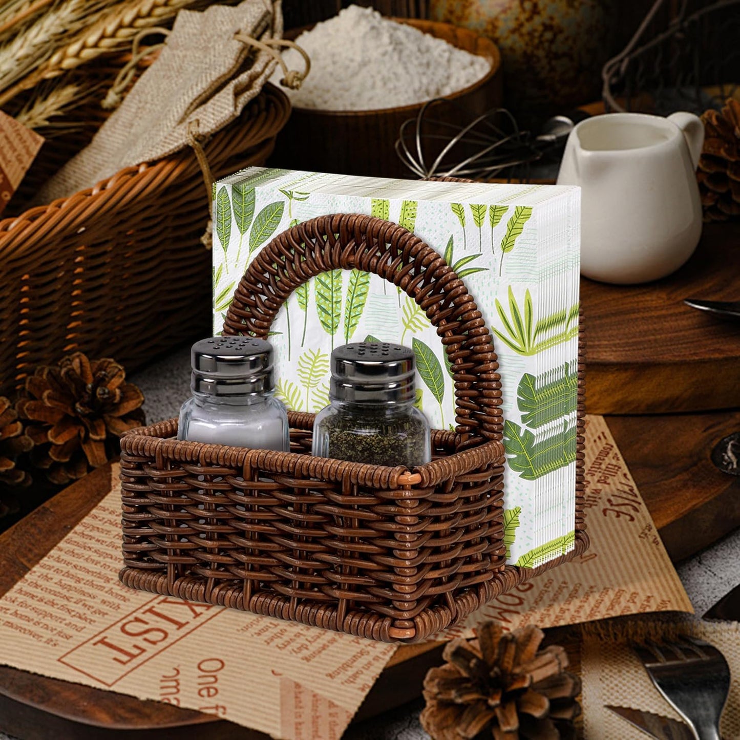 Plastic Rattan Napkin Holder