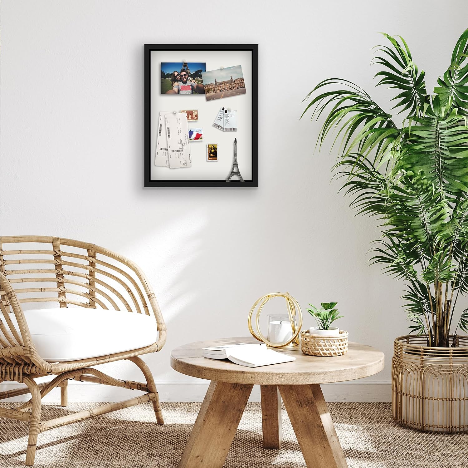 Americanflat 16x20 Shadow Box Frame - Engineered Wood - Black | Polished plexiglass front, 1.5 inch interior depth