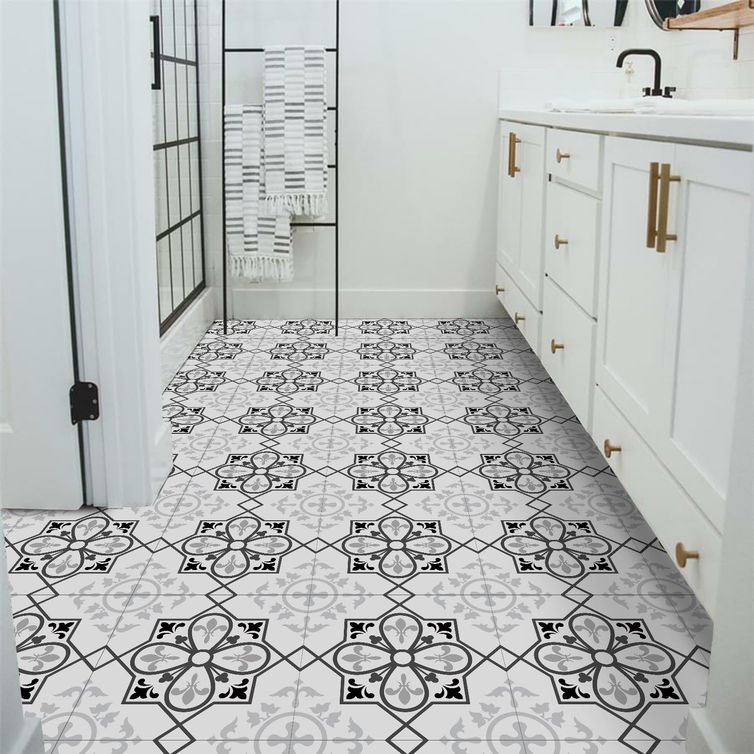 Floor Tile Decals Peel and Stick Wall Tiles Stickers 7.87"*7.87 / Ptf-62 / 7.87 x 7.87 / Set of 24
