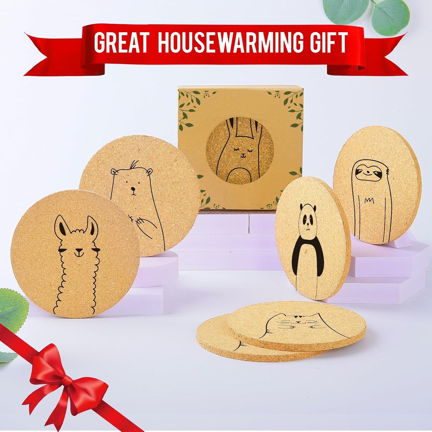 Holder / Coasters for Drinks / Animals / Set of 6