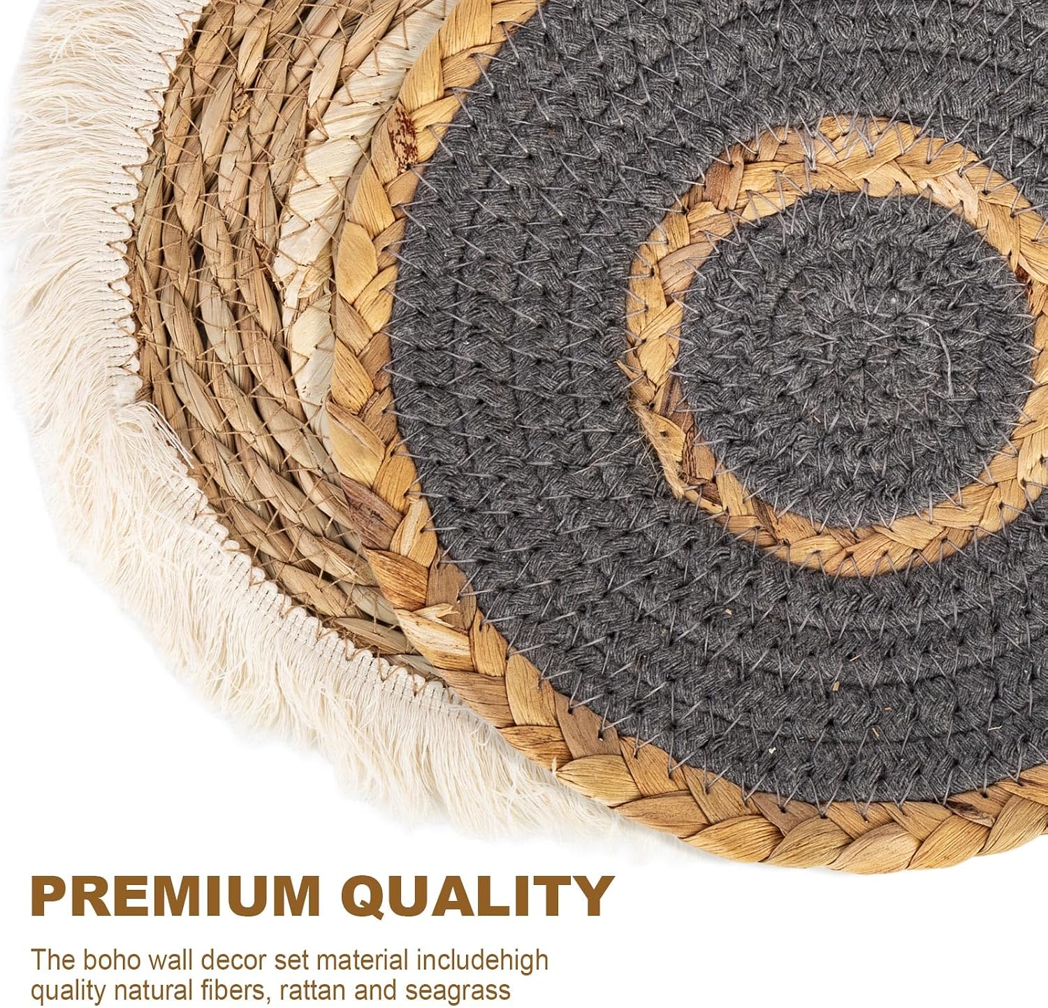 Boho Wall Basket Set / Set of 7