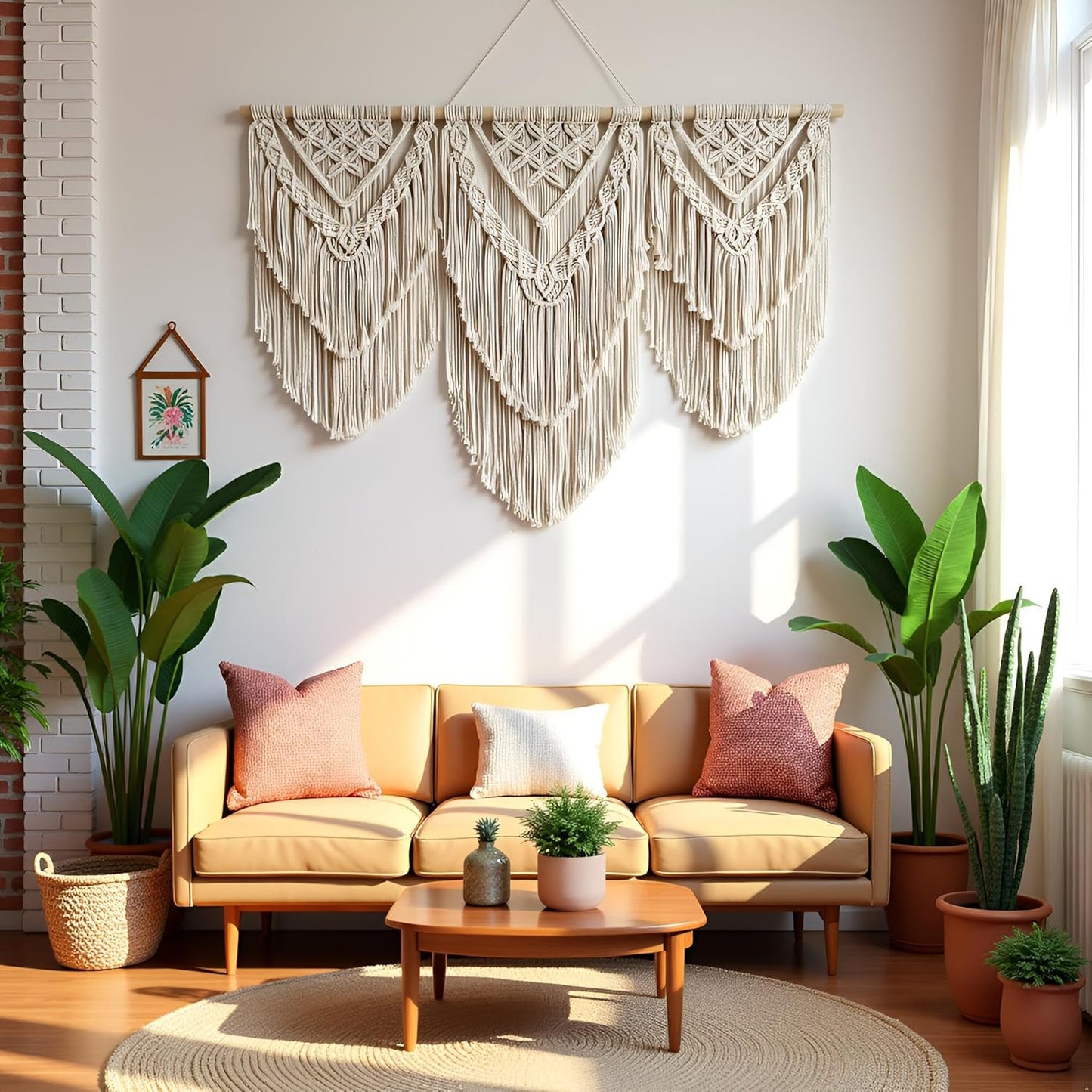 large macrame wall hanging / Double-layer
