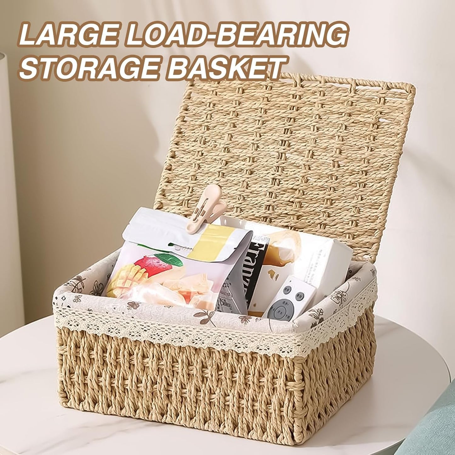 OQXEJPHFN Handwoven Wicker Storage Basket / 6.3 x 4.7
