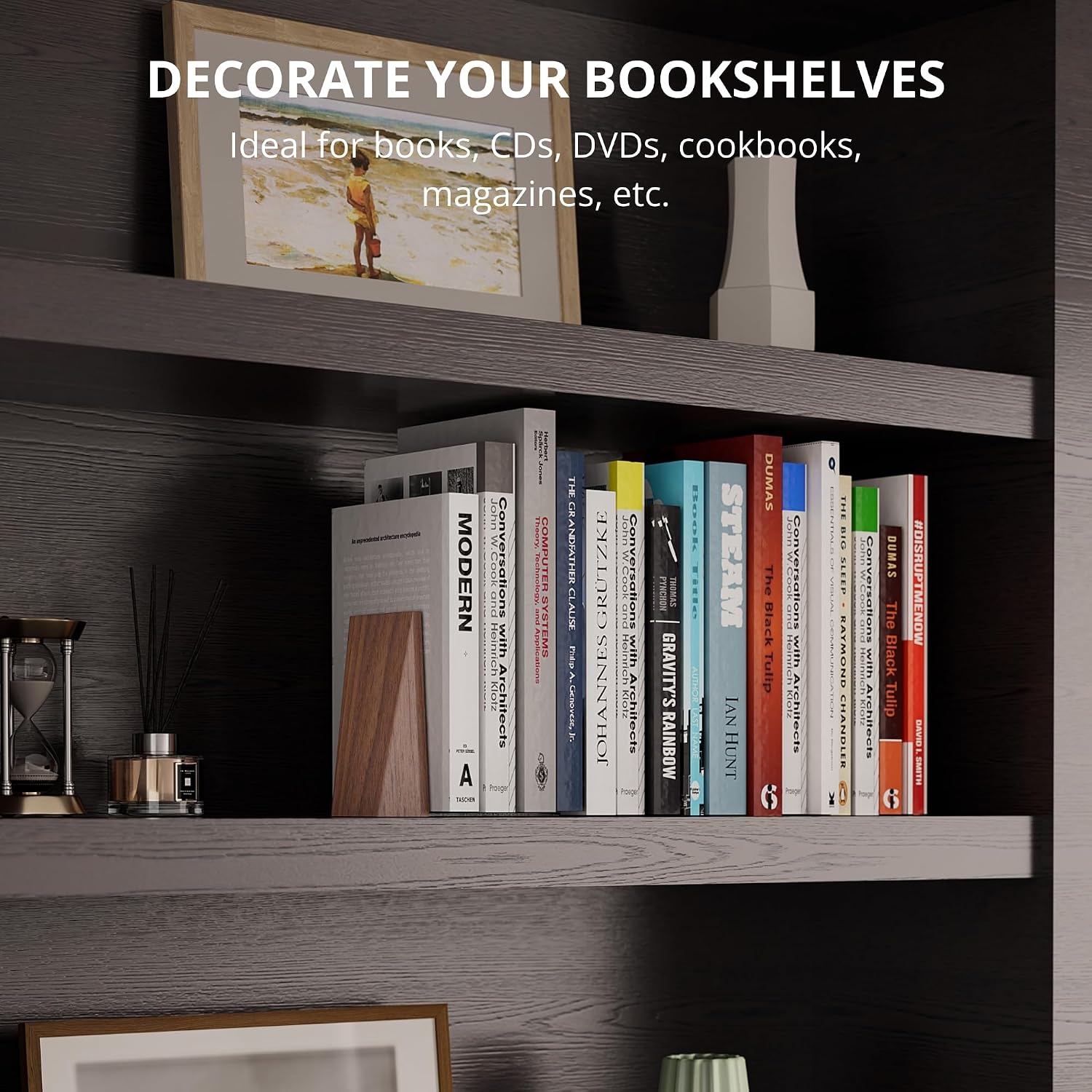 Handmade Wooden Bookends for Heavy Books