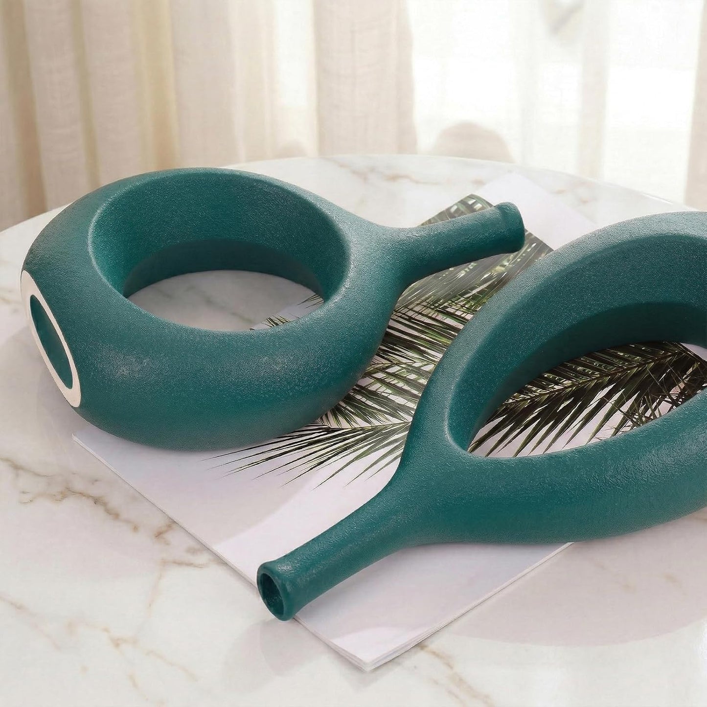 Boho Circle Vase / Green / Set of 2