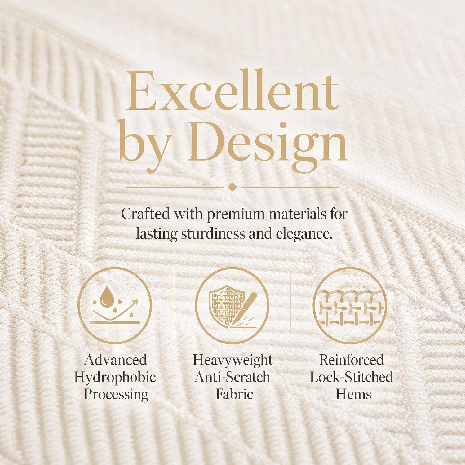 Square Linen Tablecloth Waterproof Spillproof Cloth, 55x55 Inch | Stain Resistant Woven Geometric Runner Design